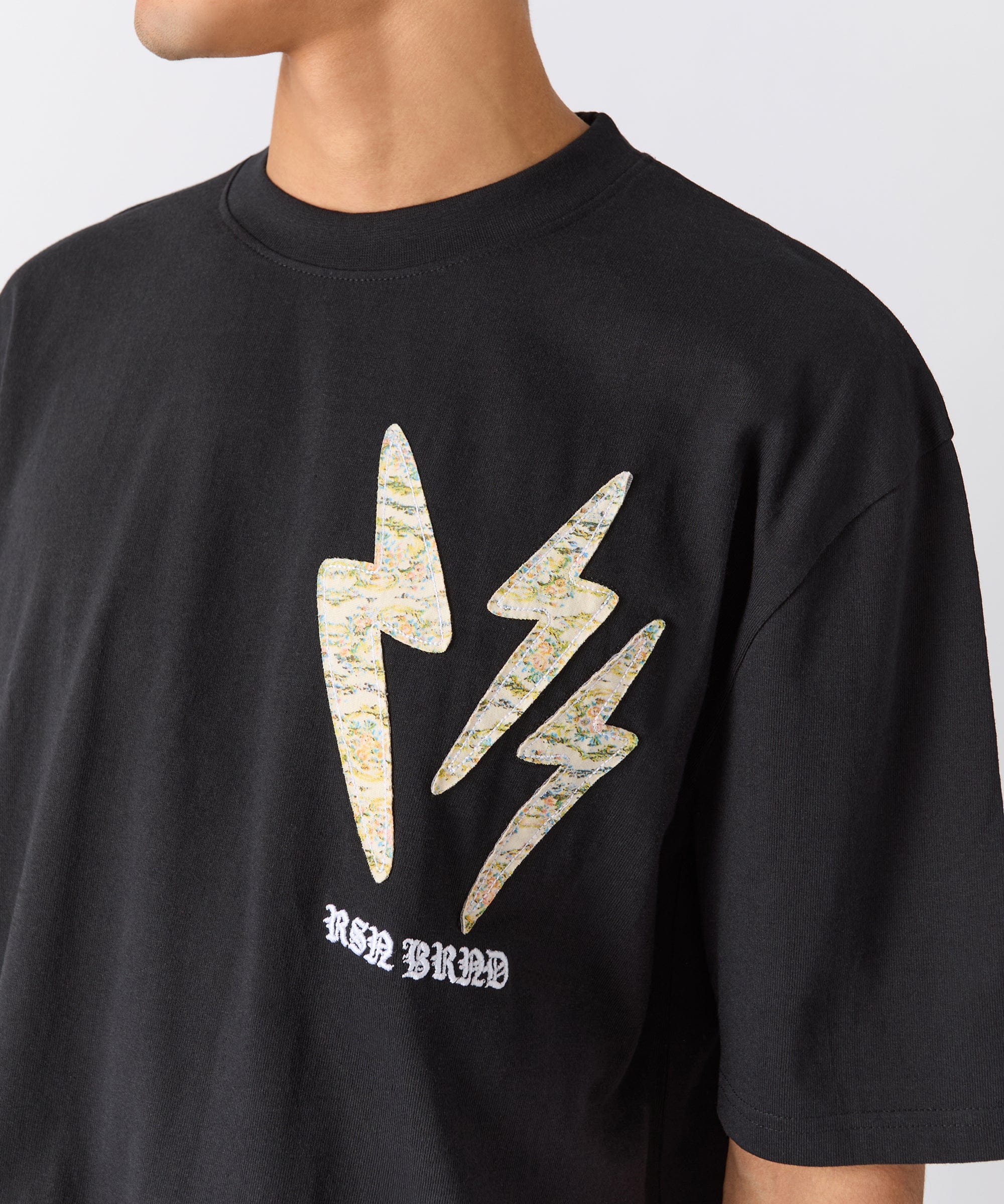 Lighting Applique Short Sleeve Tee - Black - Image 3
