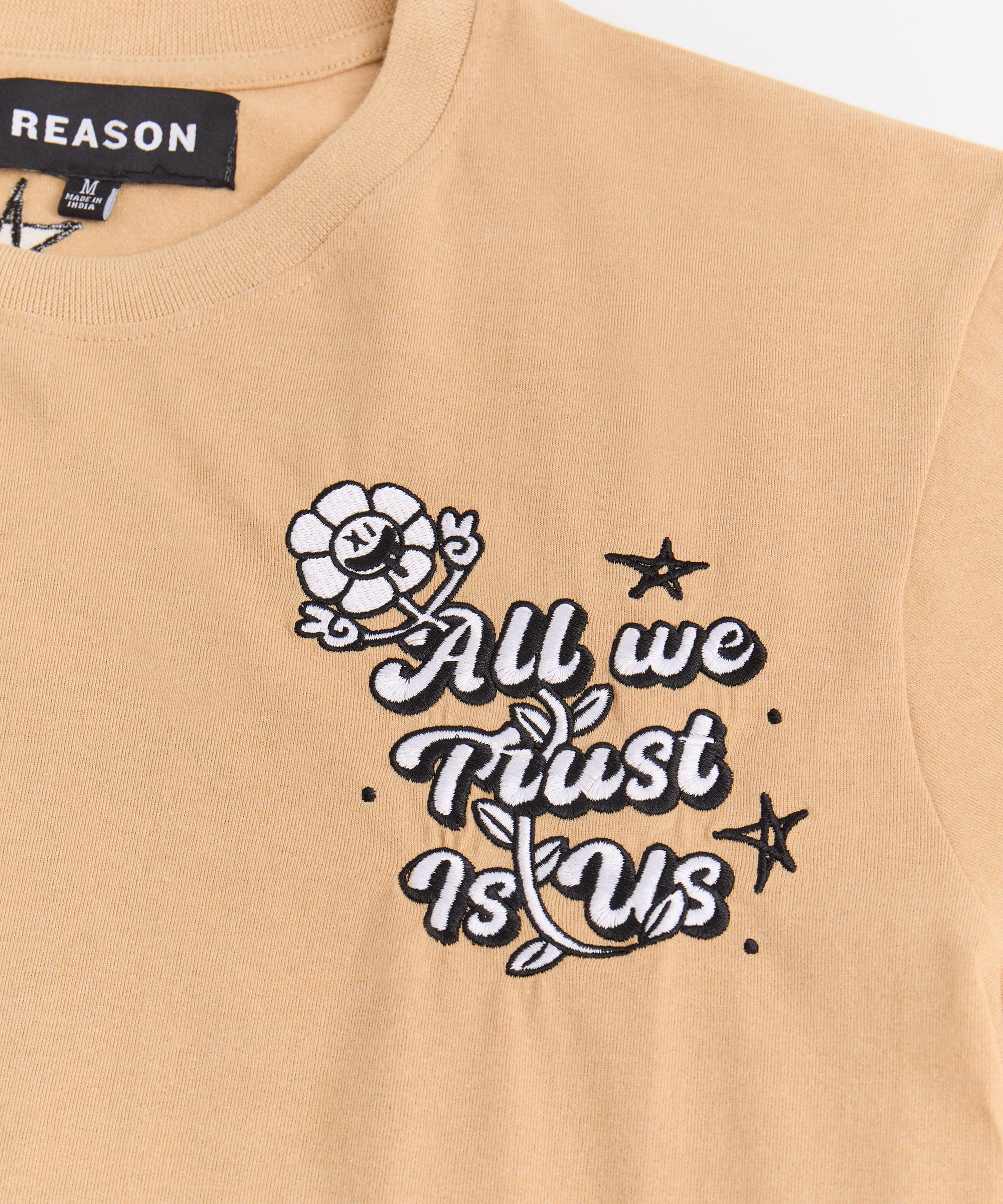 Loyalty Runs Deep Embroidered Short Sleeve Tee - Khaki - Image 2