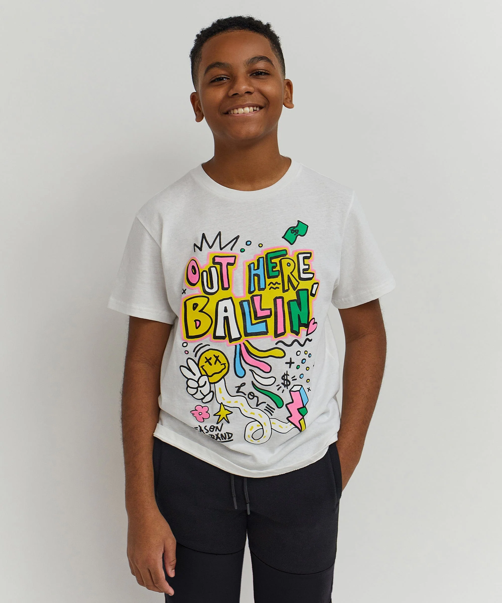 Kids Money Bear Ballin Applique Tee - Image 3