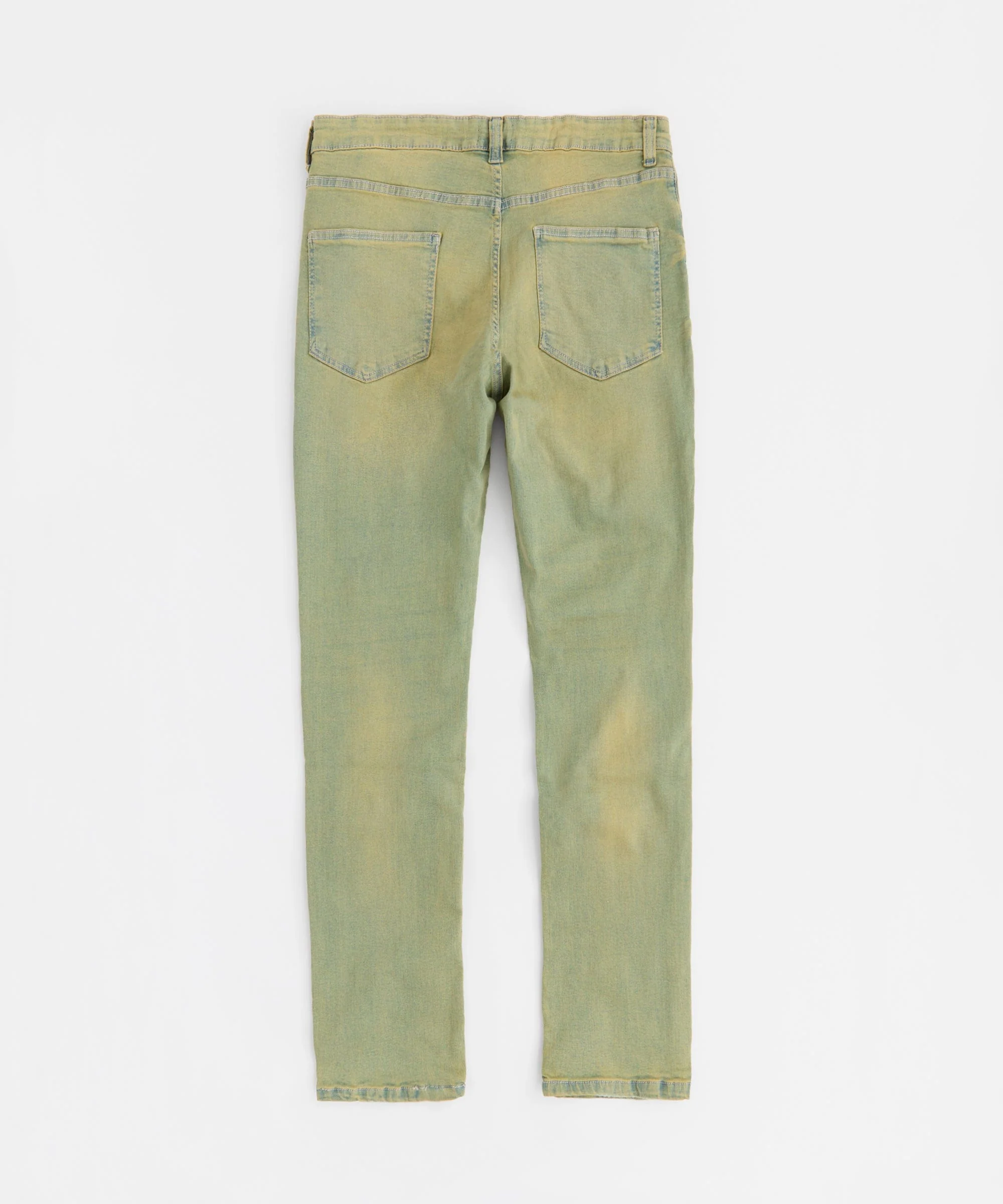 Ripped And Repaired Denim Pants - Vintage Blue - Image 5