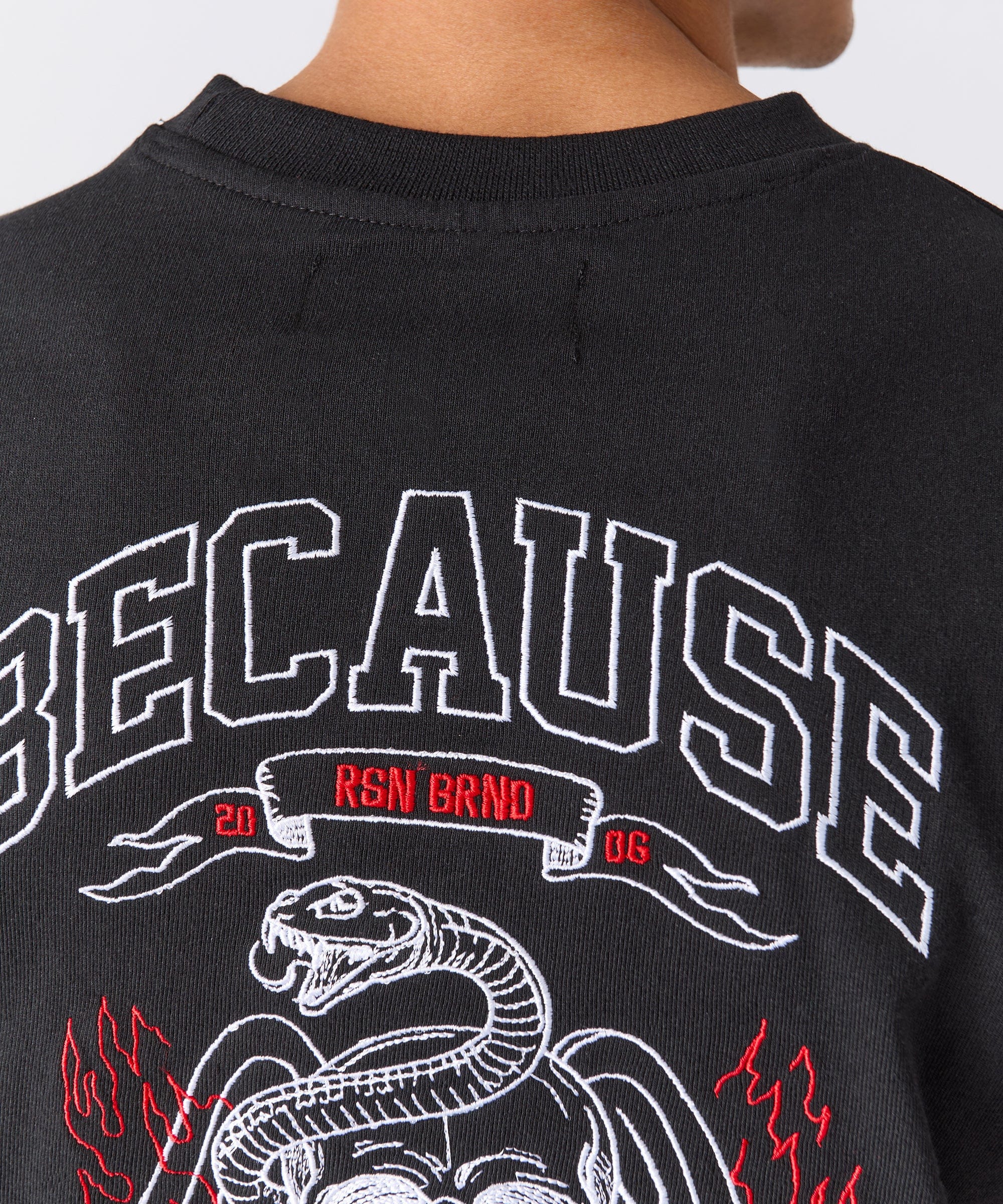 Mercy Embroidered  Short Sleeve Tee - Black - Image 8