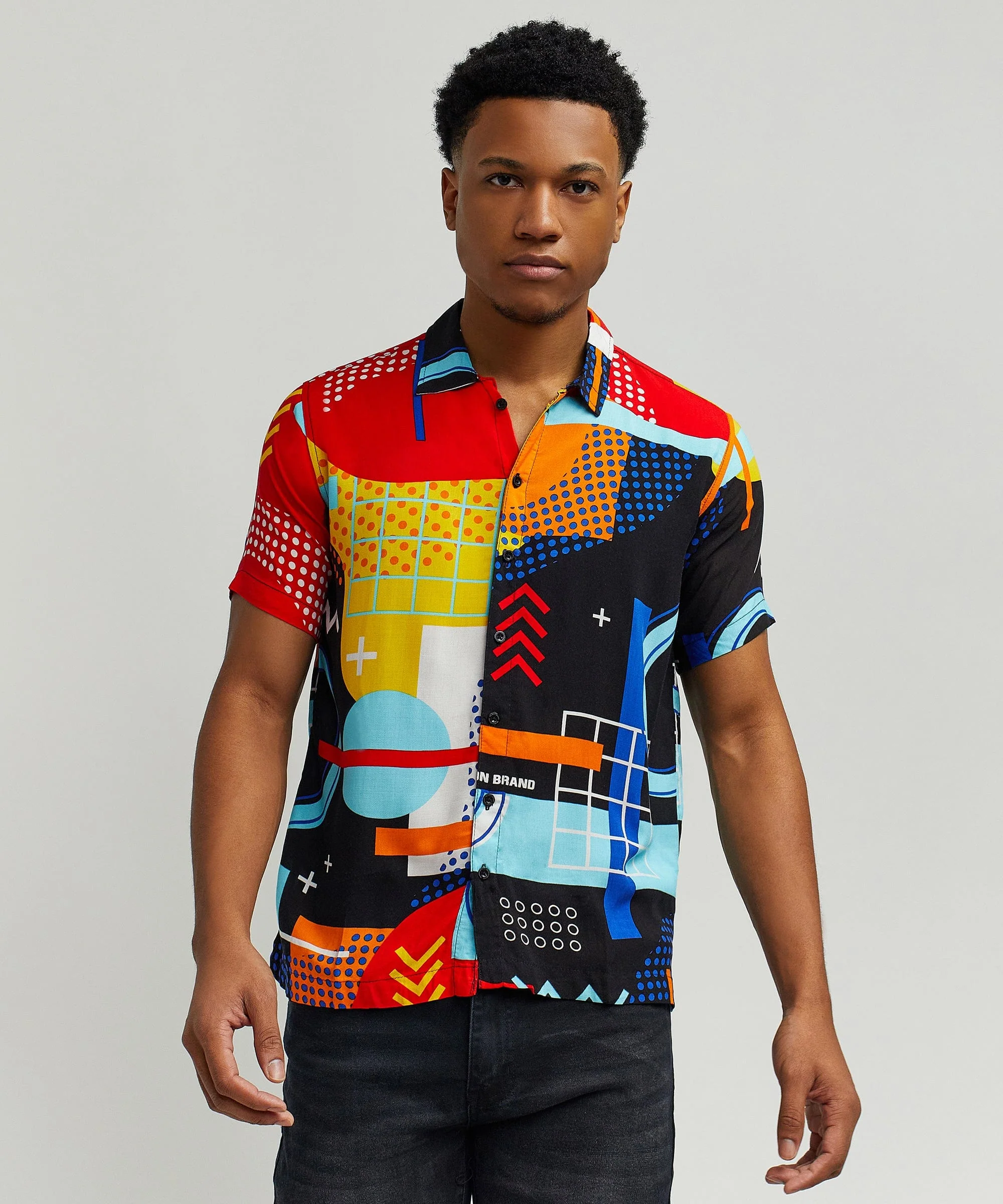 Messenger Allover Print Short Sleeve Shirt - Image 2