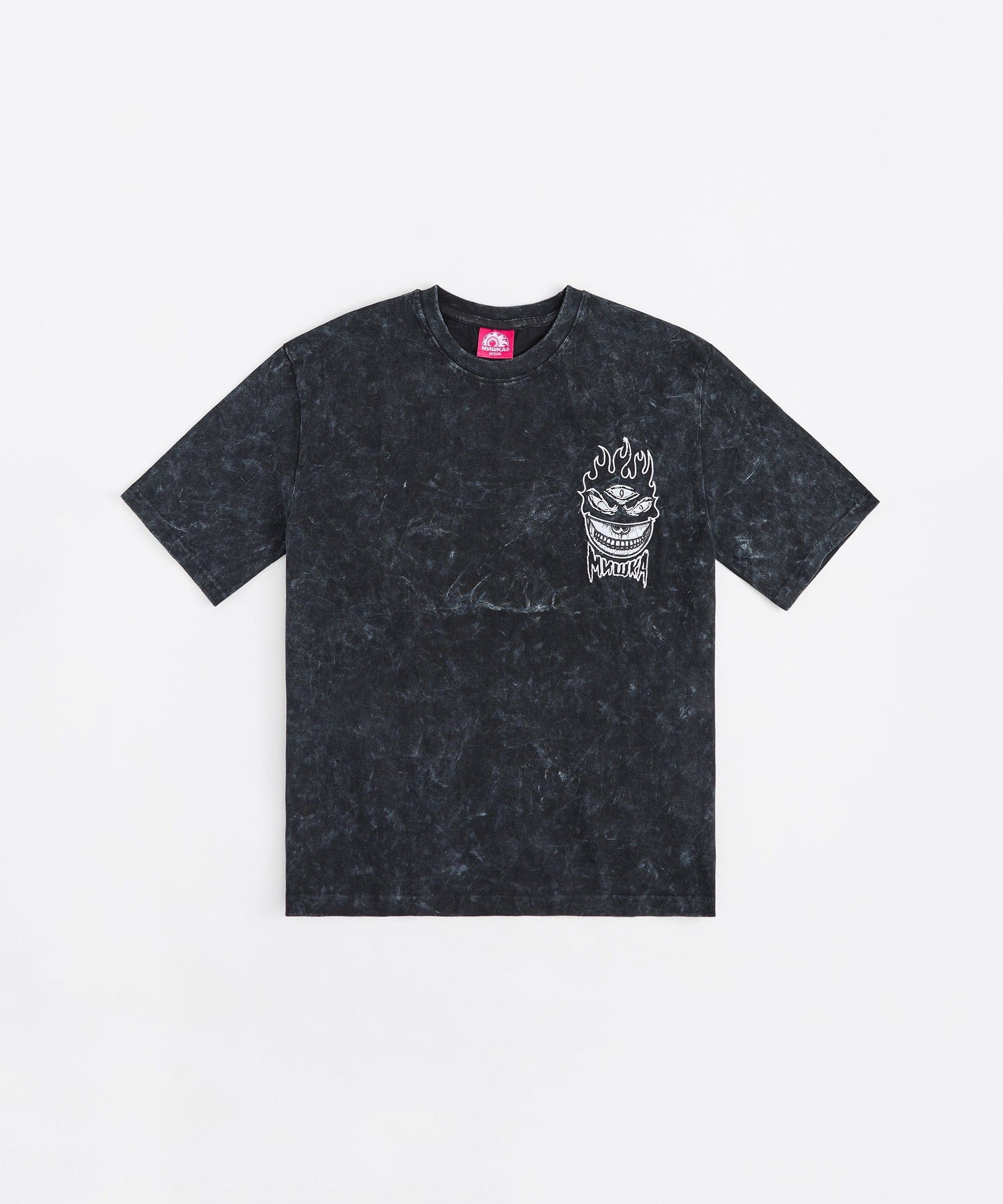 Mishka Destroy Oversized Short Sleeve Back Print Washed Tee - Black - Image 2
