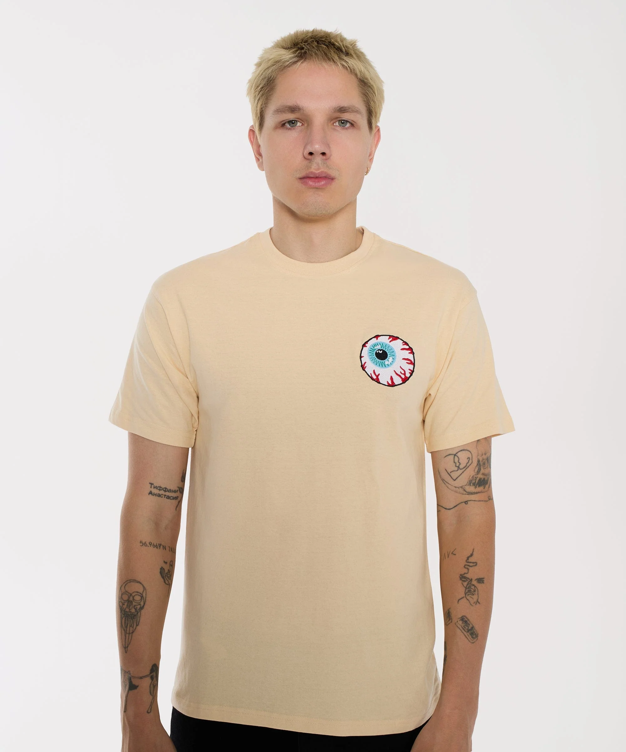 Mishka Embroidered Keep Watch Short Sleeve Tee - Khaki - Image 4