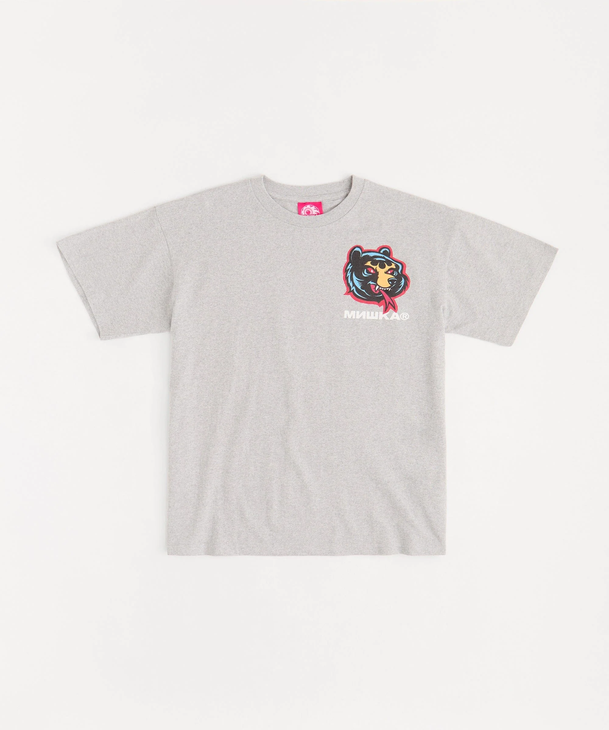 Mishka Eyeball Graphic Print Short Sleeve Tee - Grey