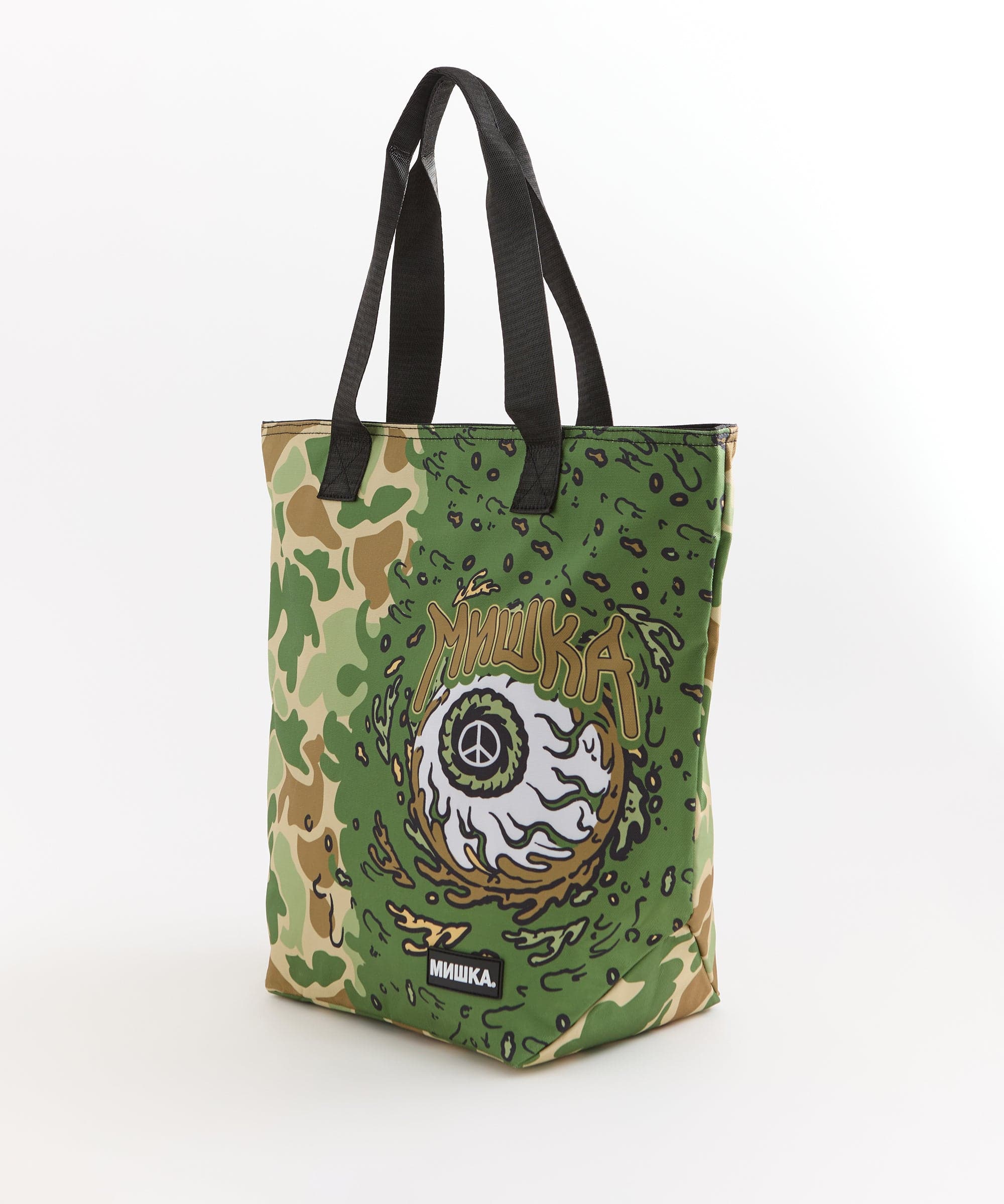 Mishka Eyeball Tote Bag - Olive Green - Image 2