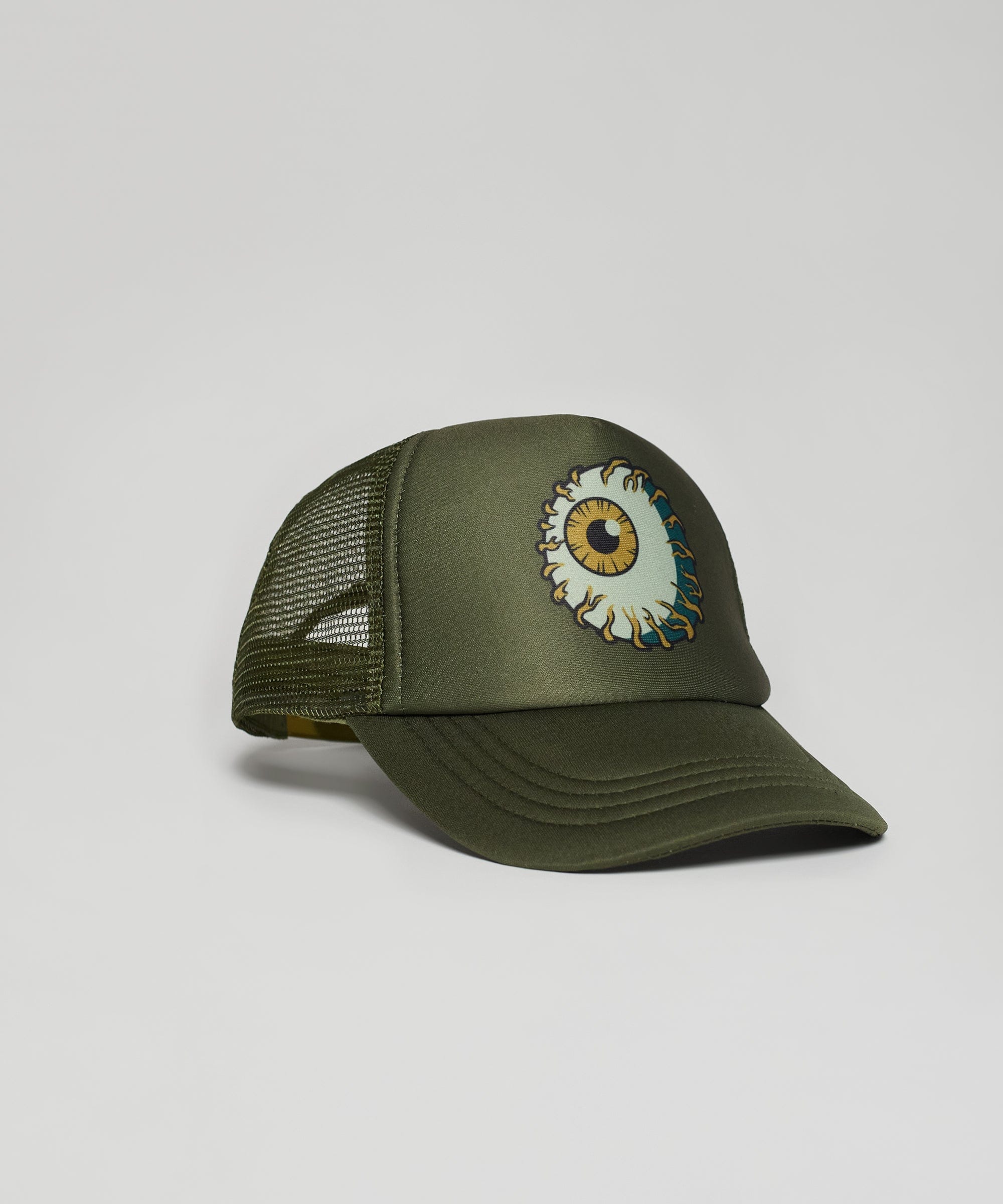 Mishka Keep Watch Embroidered Trucker Hat - Olive Green - Image 2