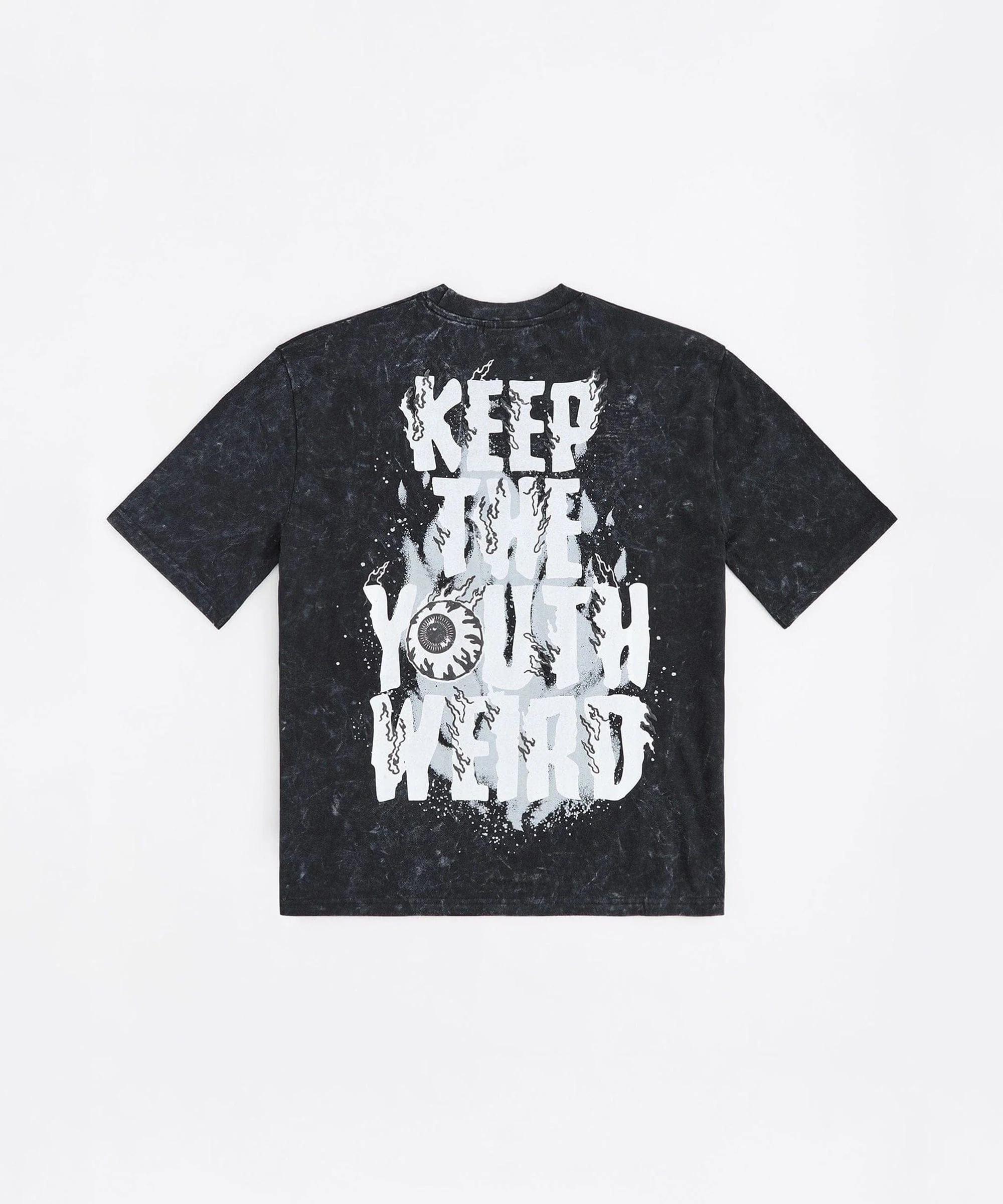 Mishka Short Sleeve Back Print Washed Tee - Black - Image 2