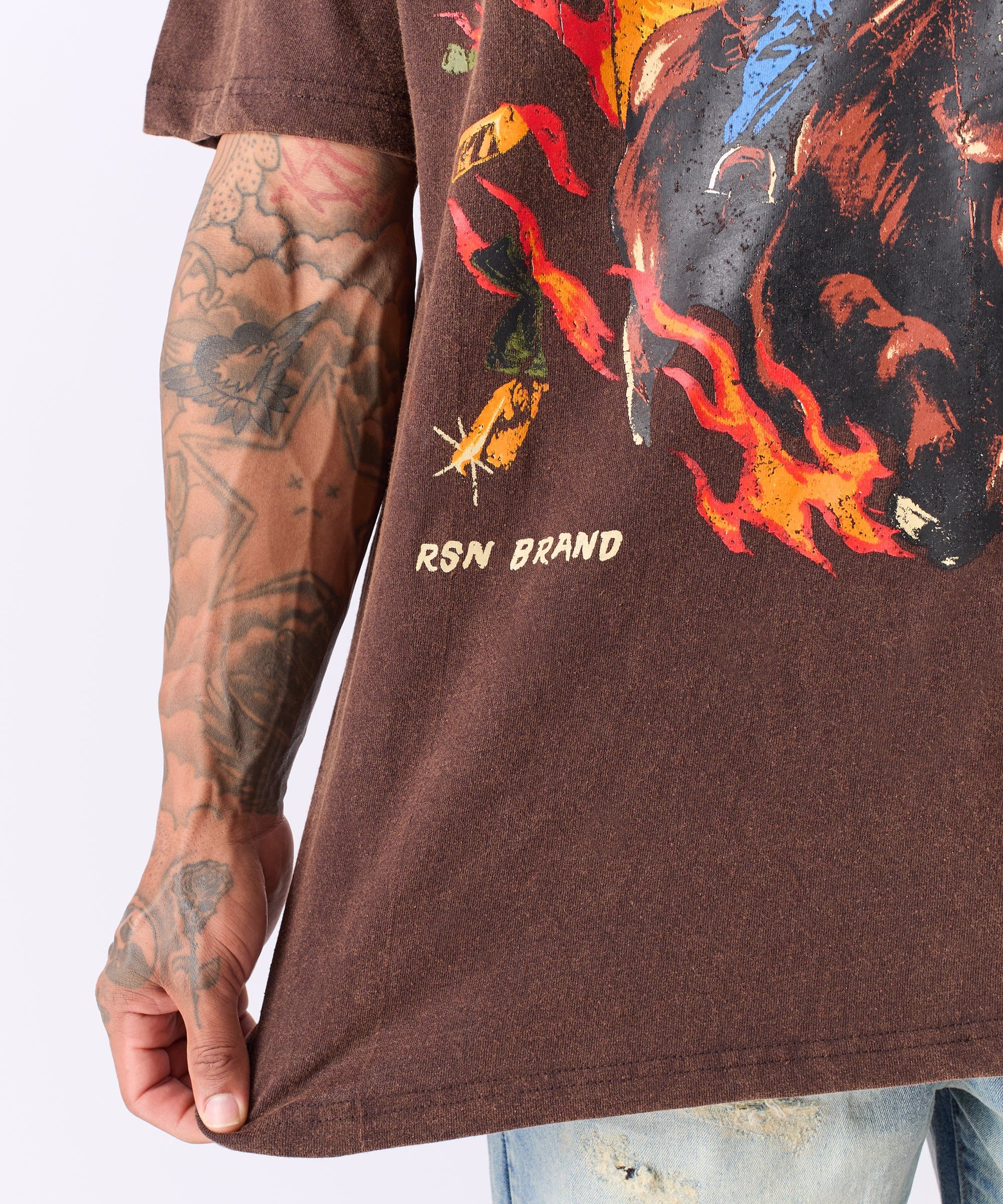 Ol' Money Short Sleeve Tee - Brown - Image 3