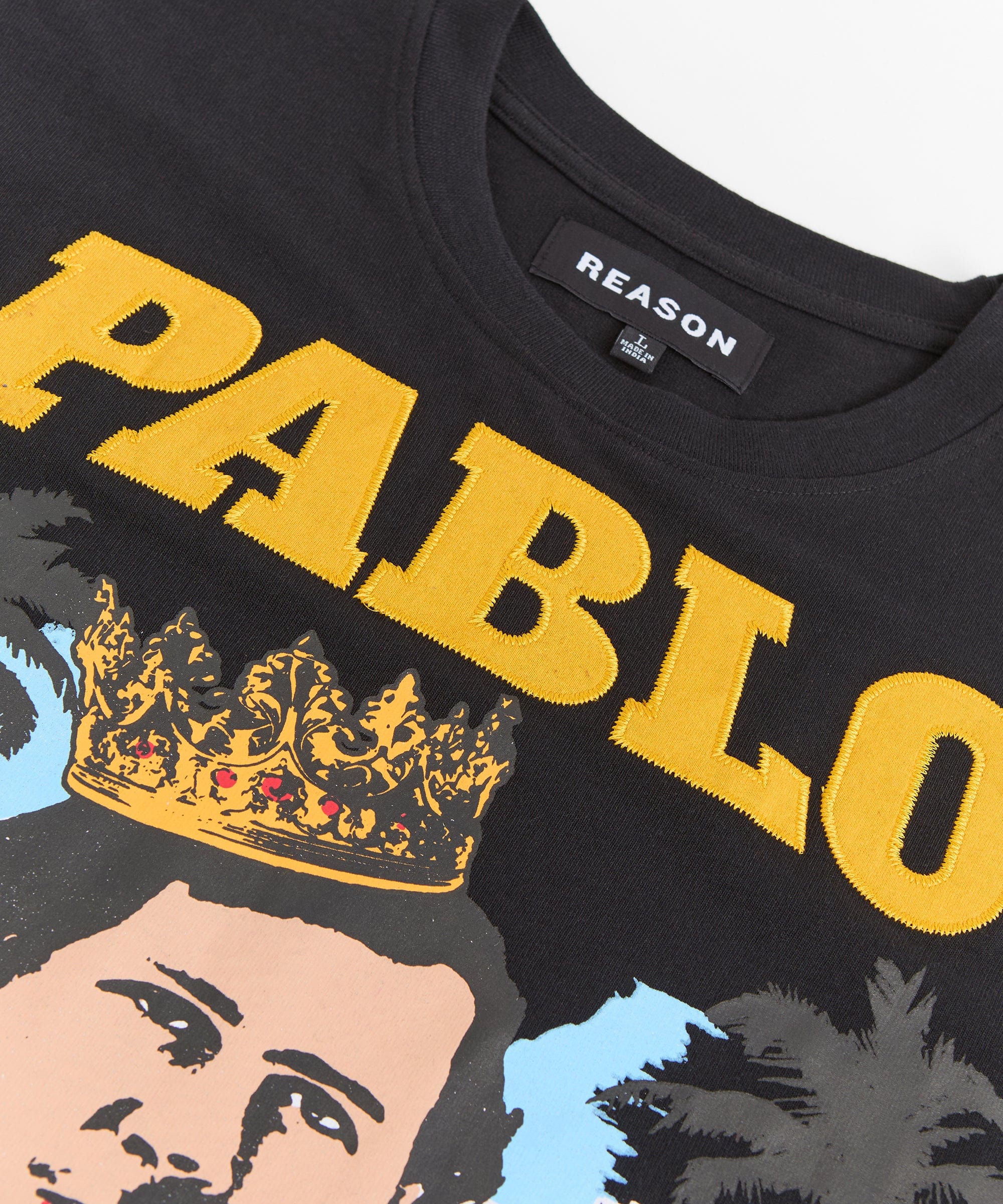 Pablo Applique Short Sleeve Tee - Black - Image 2