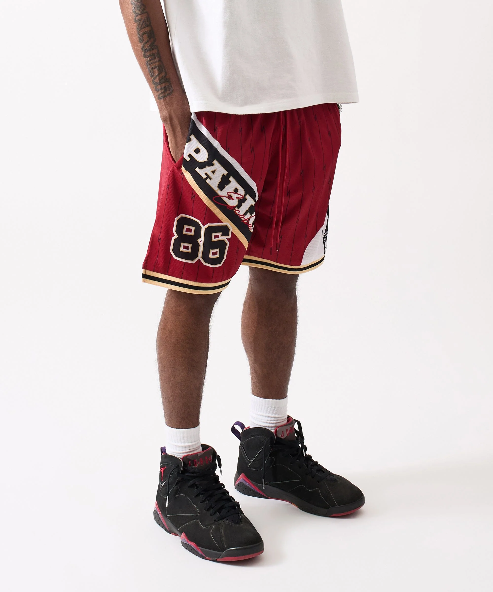 Pablo Basketball Shorts - Red - Image 3
