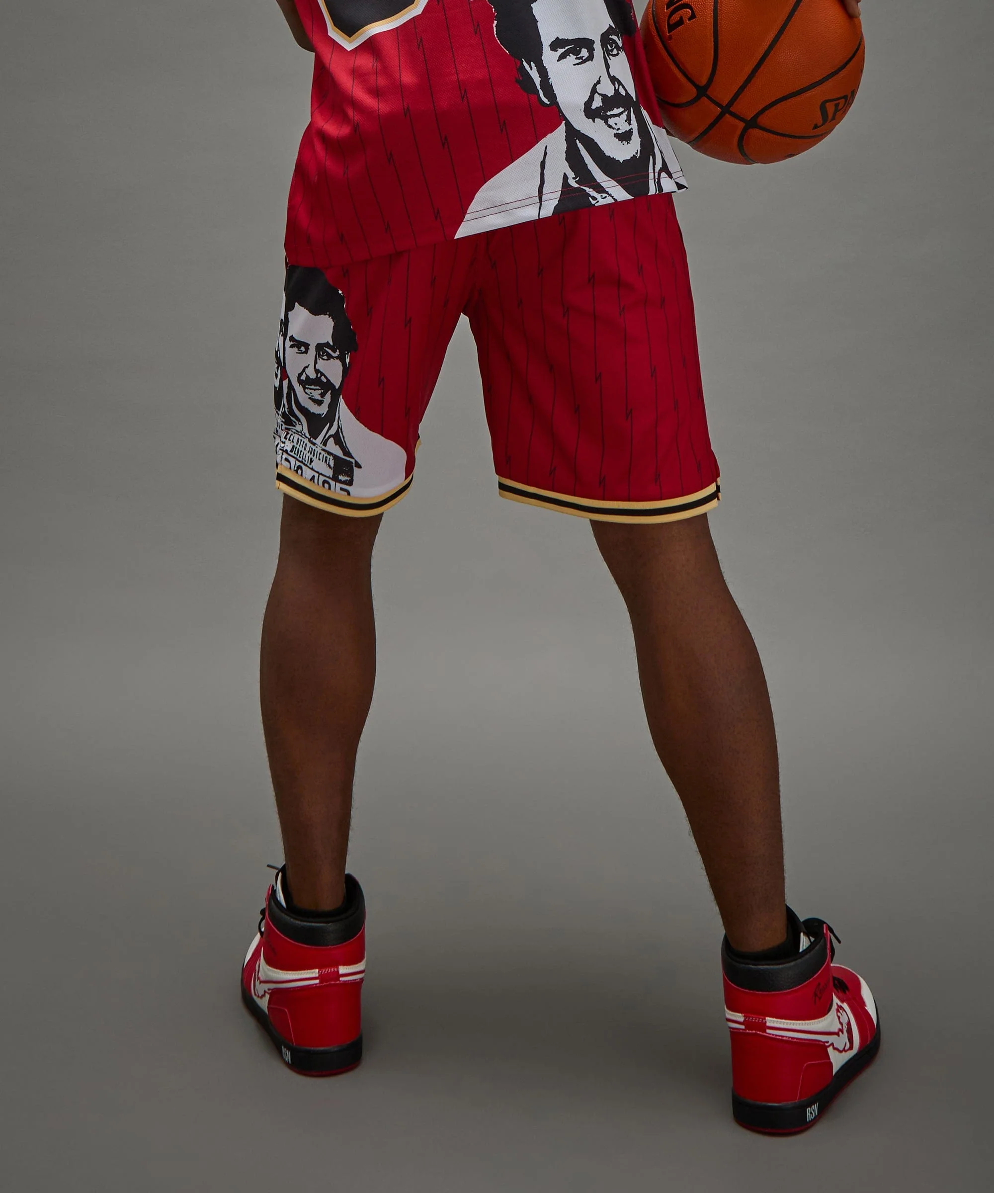 Pablo Basketball Shorts - Red - Image 7