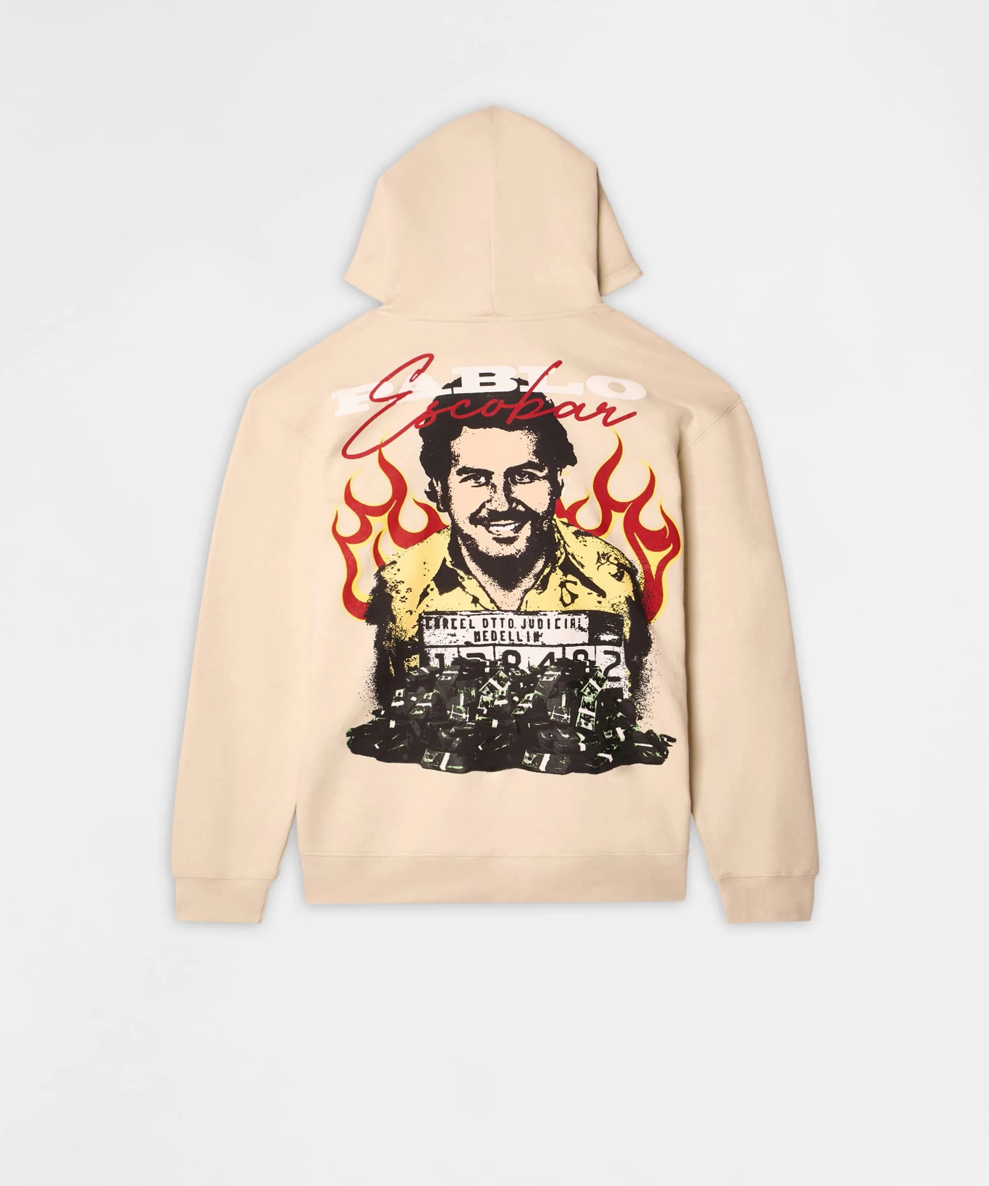 Pablo Full Zip Embroidered Hoodie - Khaki - Image 2