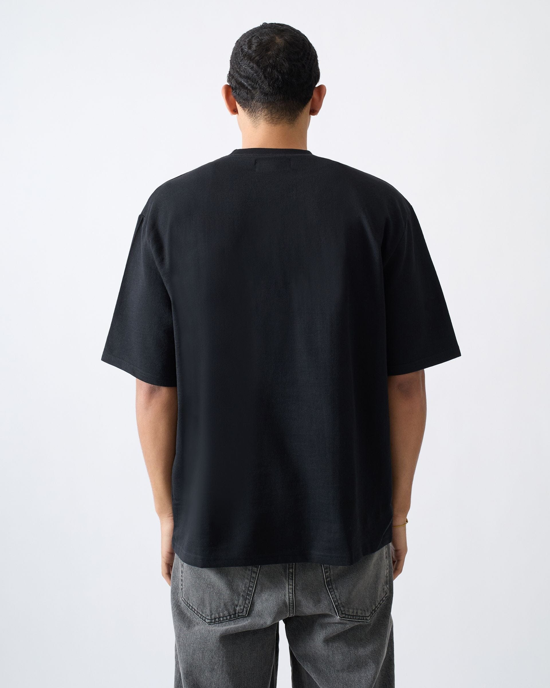 Paid Front Print Short Sleeve Tee - Black - Image 5