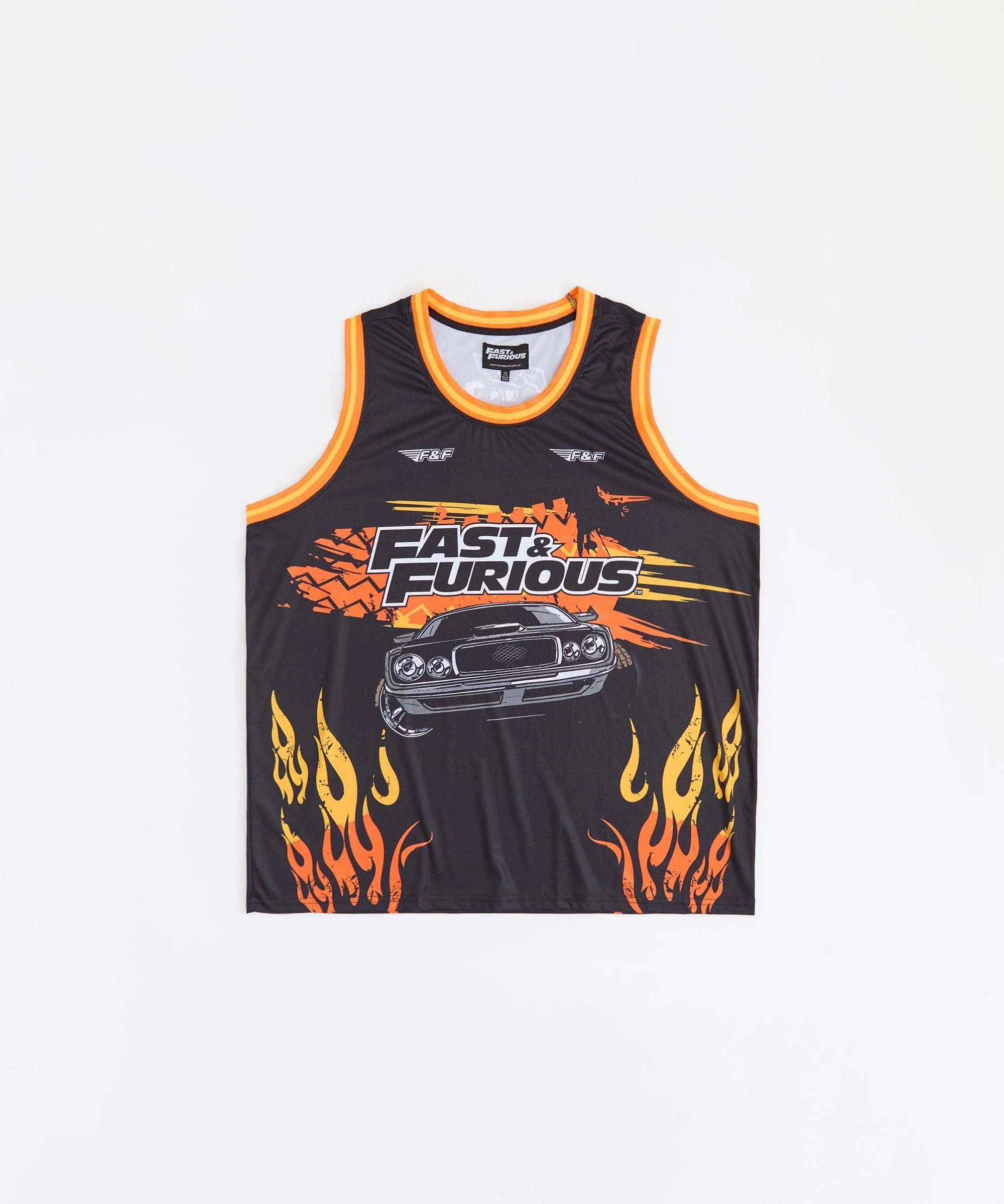 Plus Size Women Fast And Furious Basketball Jersey - Black
