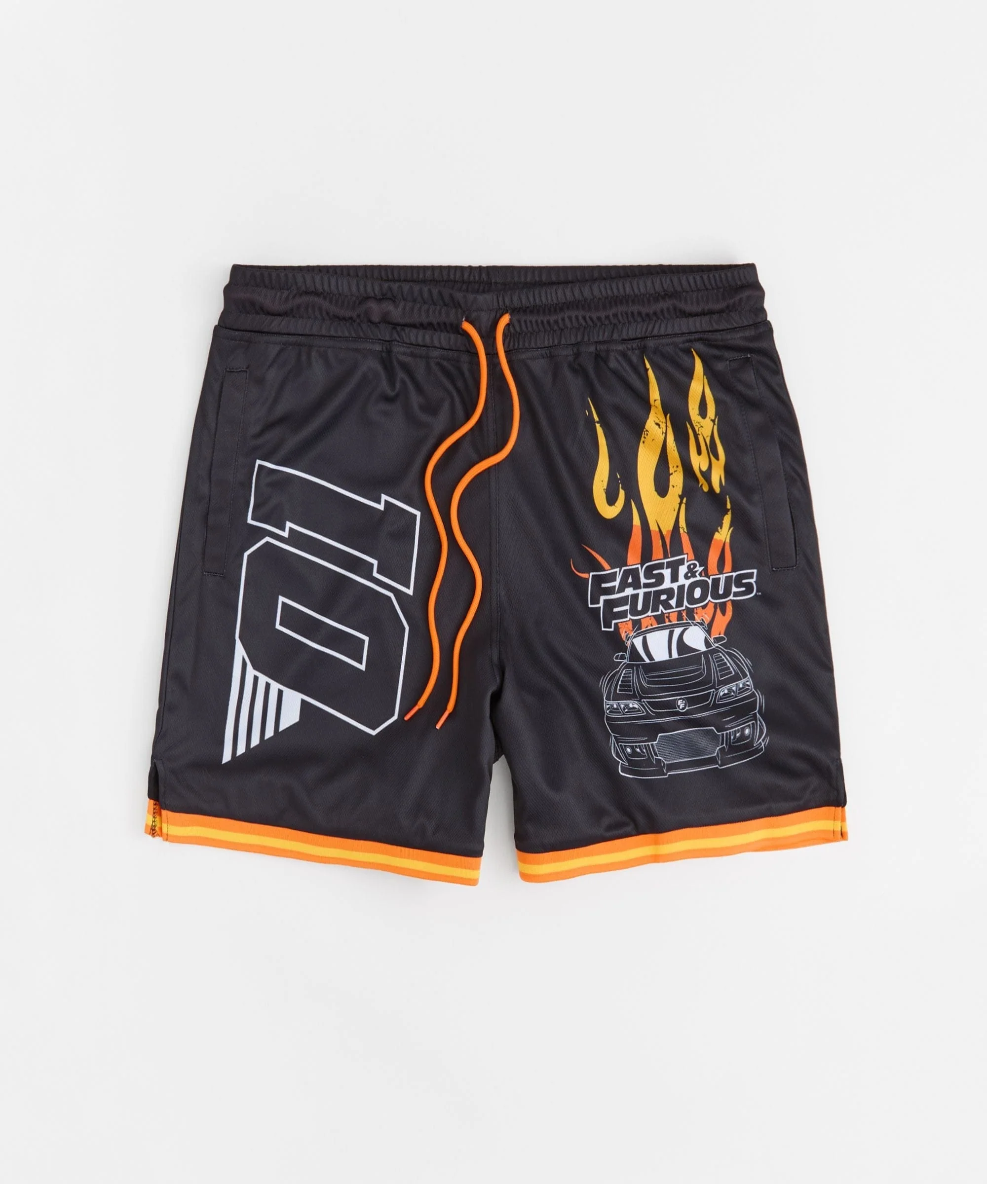 Plus Size Women Fast and Furious Basketball Short - Black