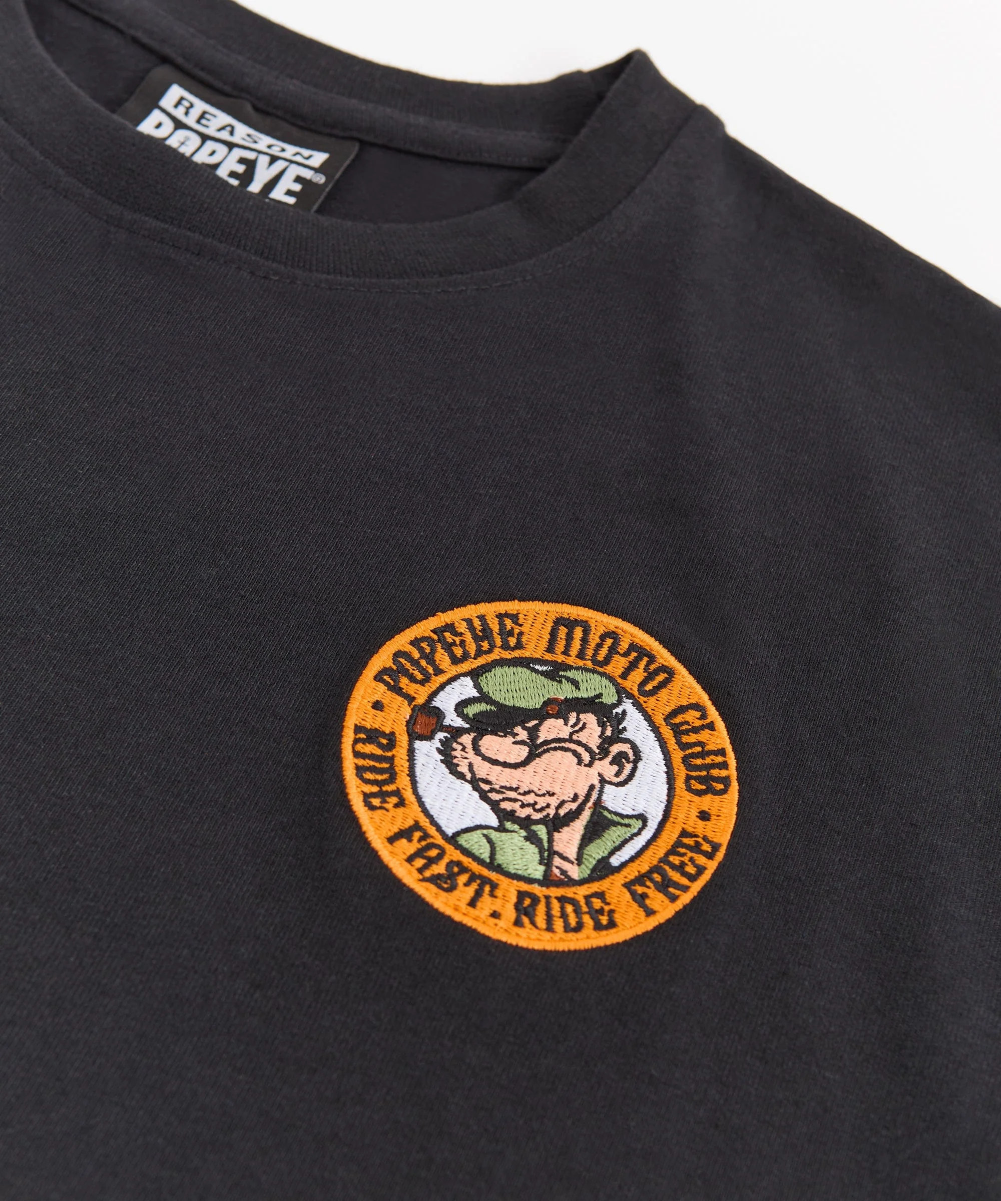Popeye Embroidered Short Sleeve Tee - Black - Image 3