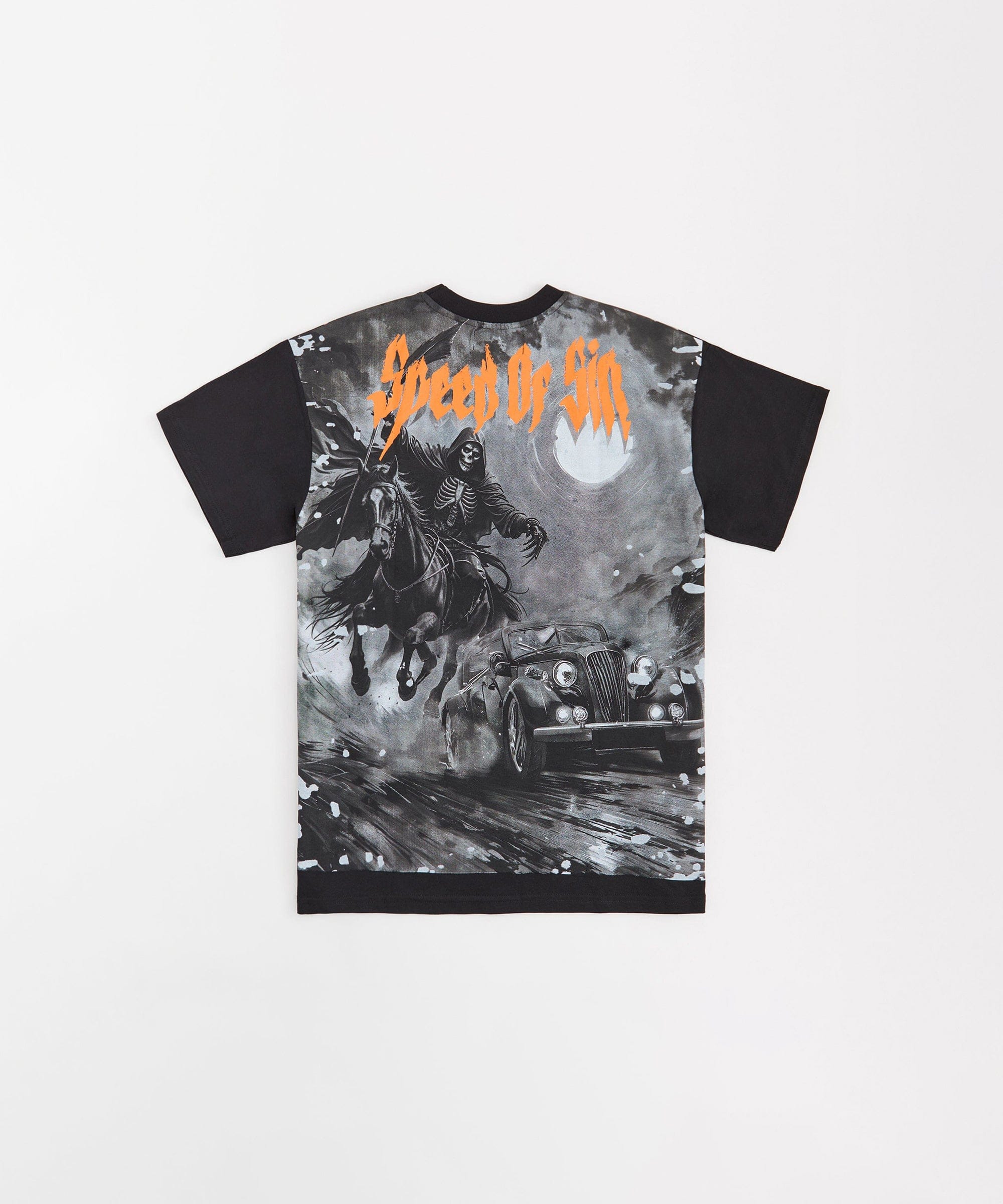 Race The Void Applique Short Sleeve Tee - Black - Image 3