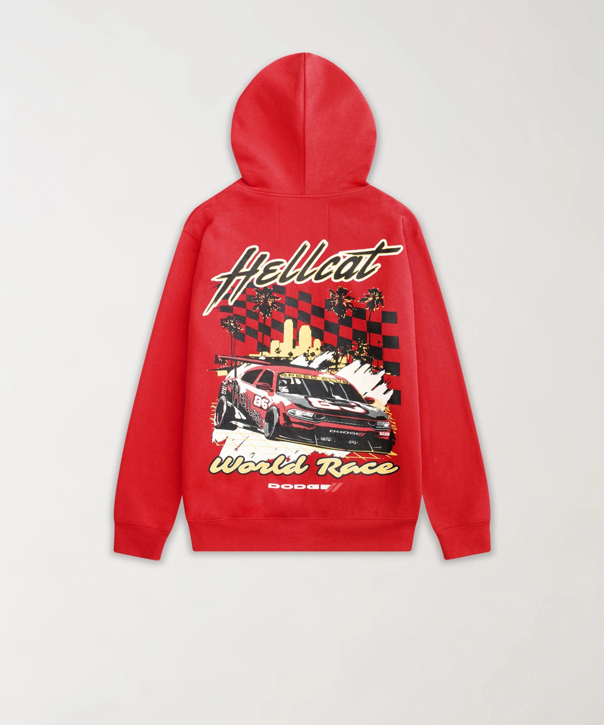 Dodge Hellcat Full Zip Hoodie - Red - Image 2