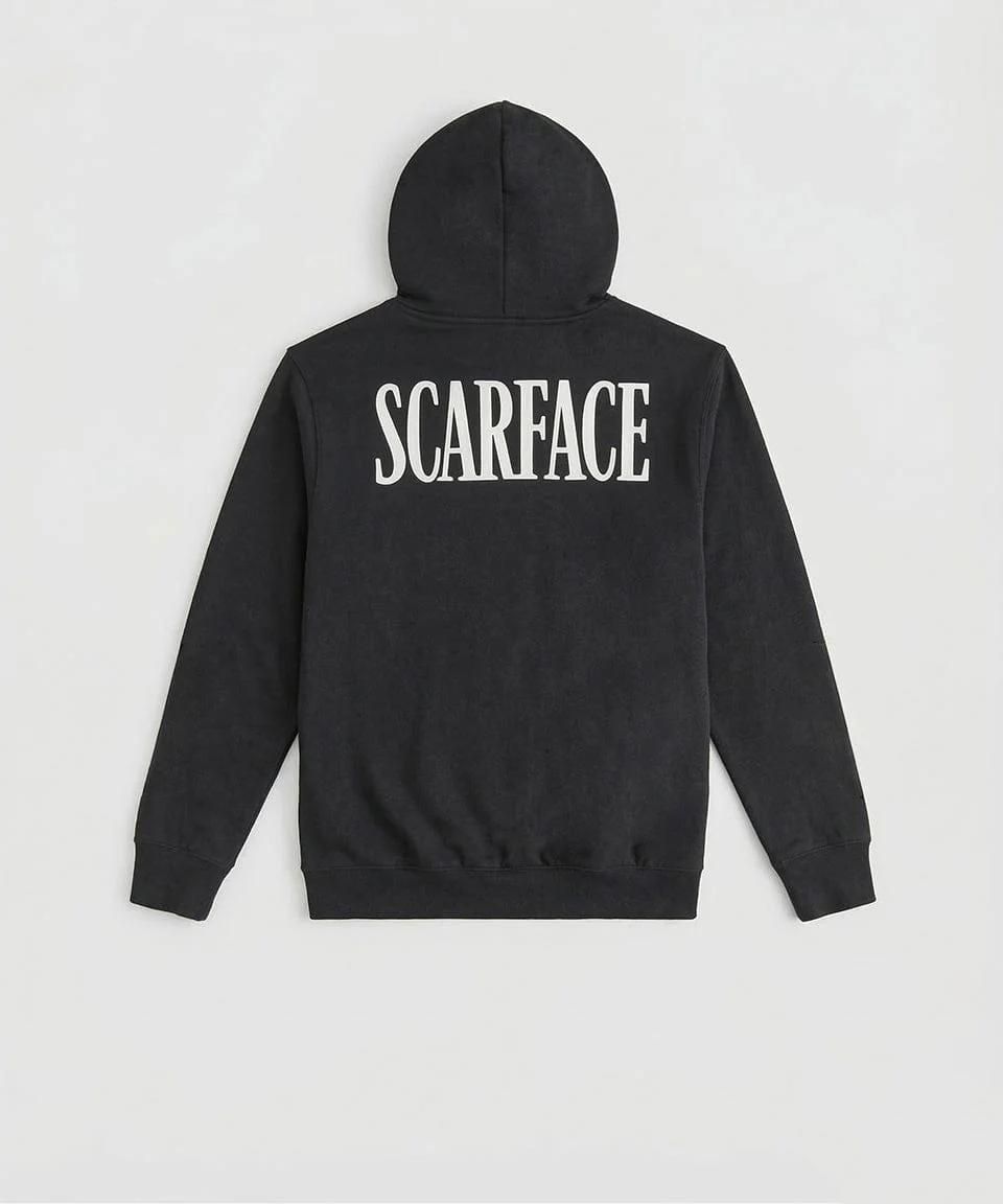 Scarface Embroidered Full Zip Hoodie - Black - Image 2