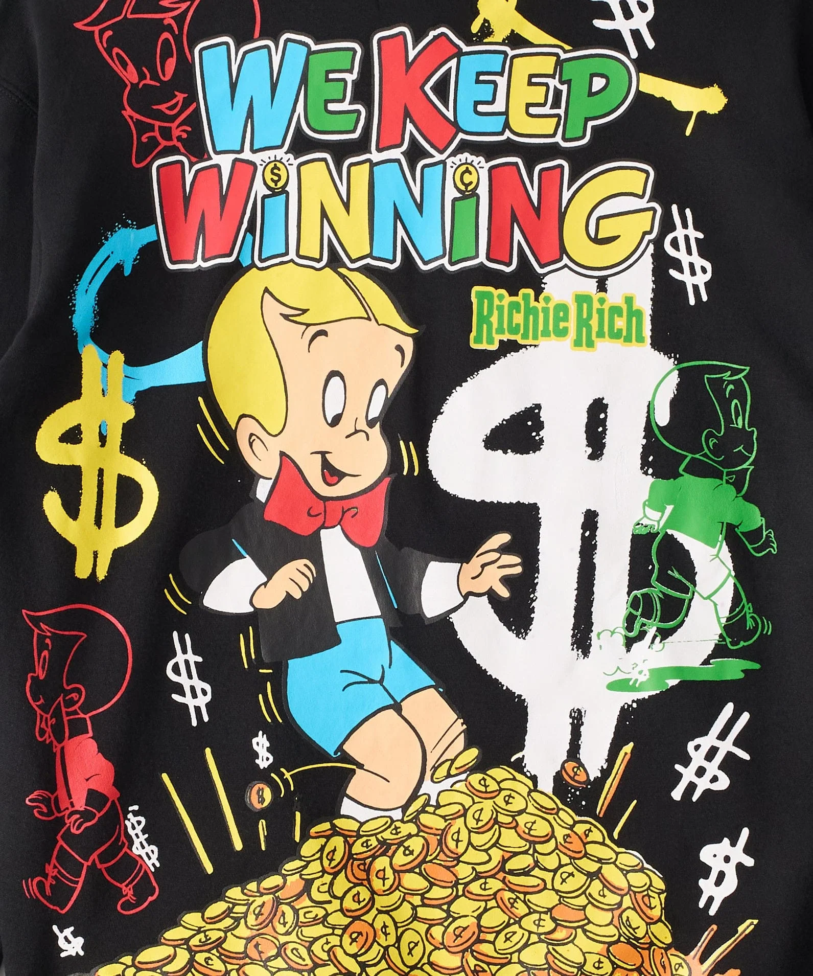 Richie Rich Embroidered Hoodie - Black - Image 3