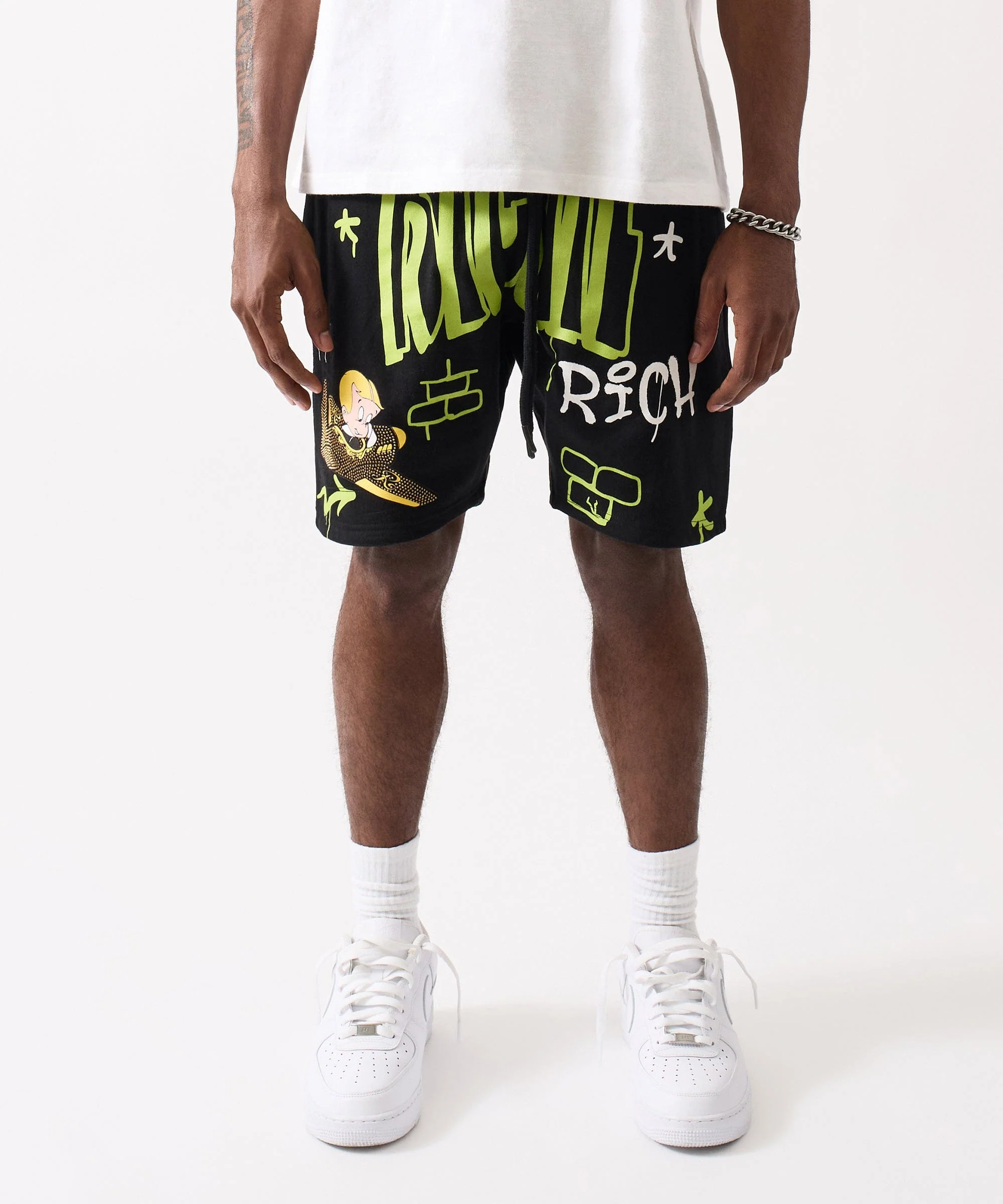 Richie Rich Rhinestone Short - Black - Image 2