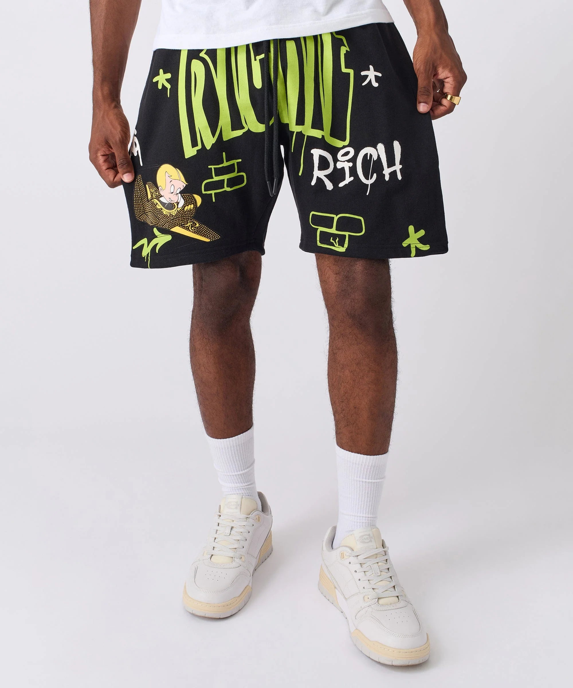 Richie Rich Rhinestone Short - Black - Image 6