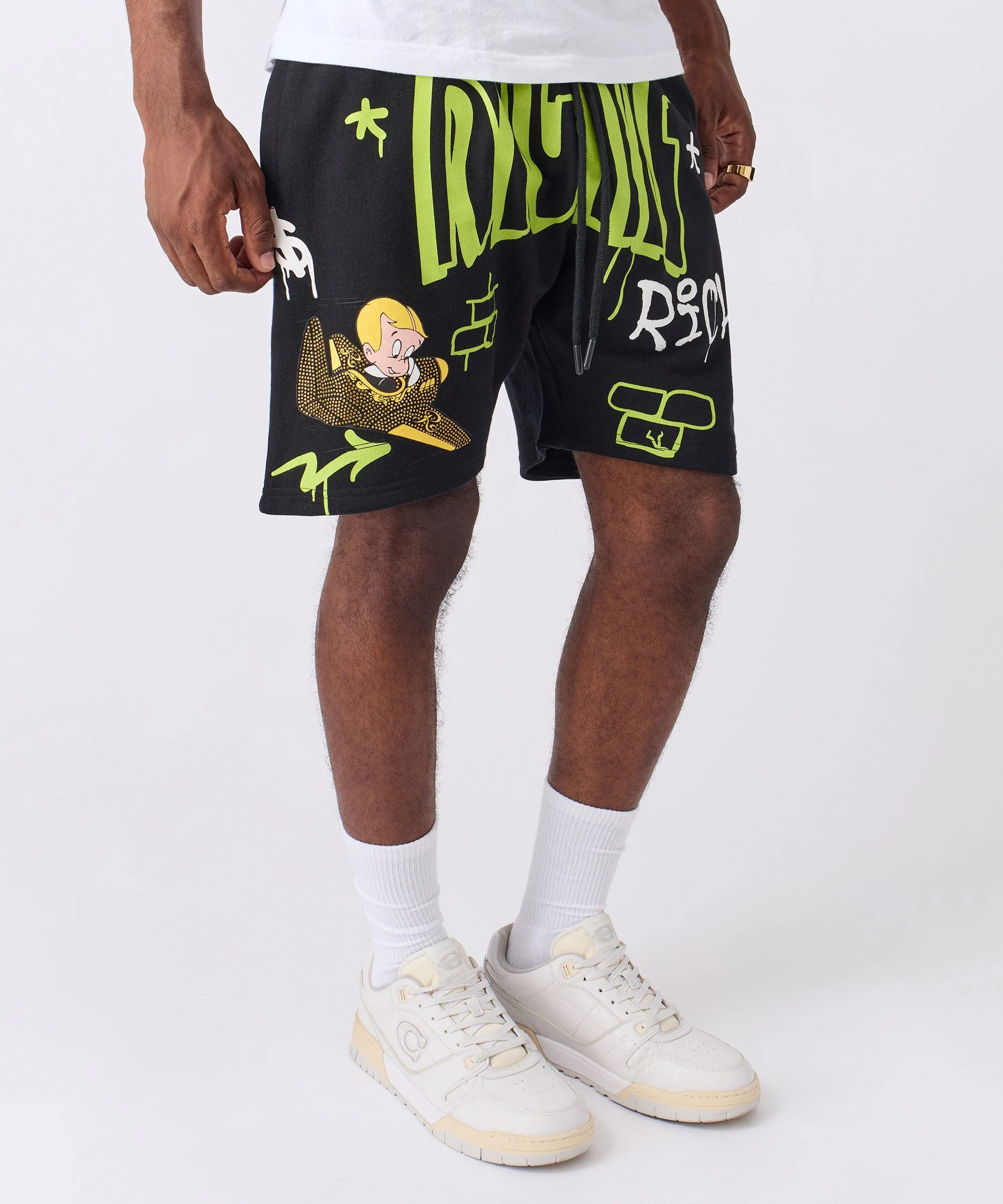 Richie Rich Rhinestone Short - Black - Image 7