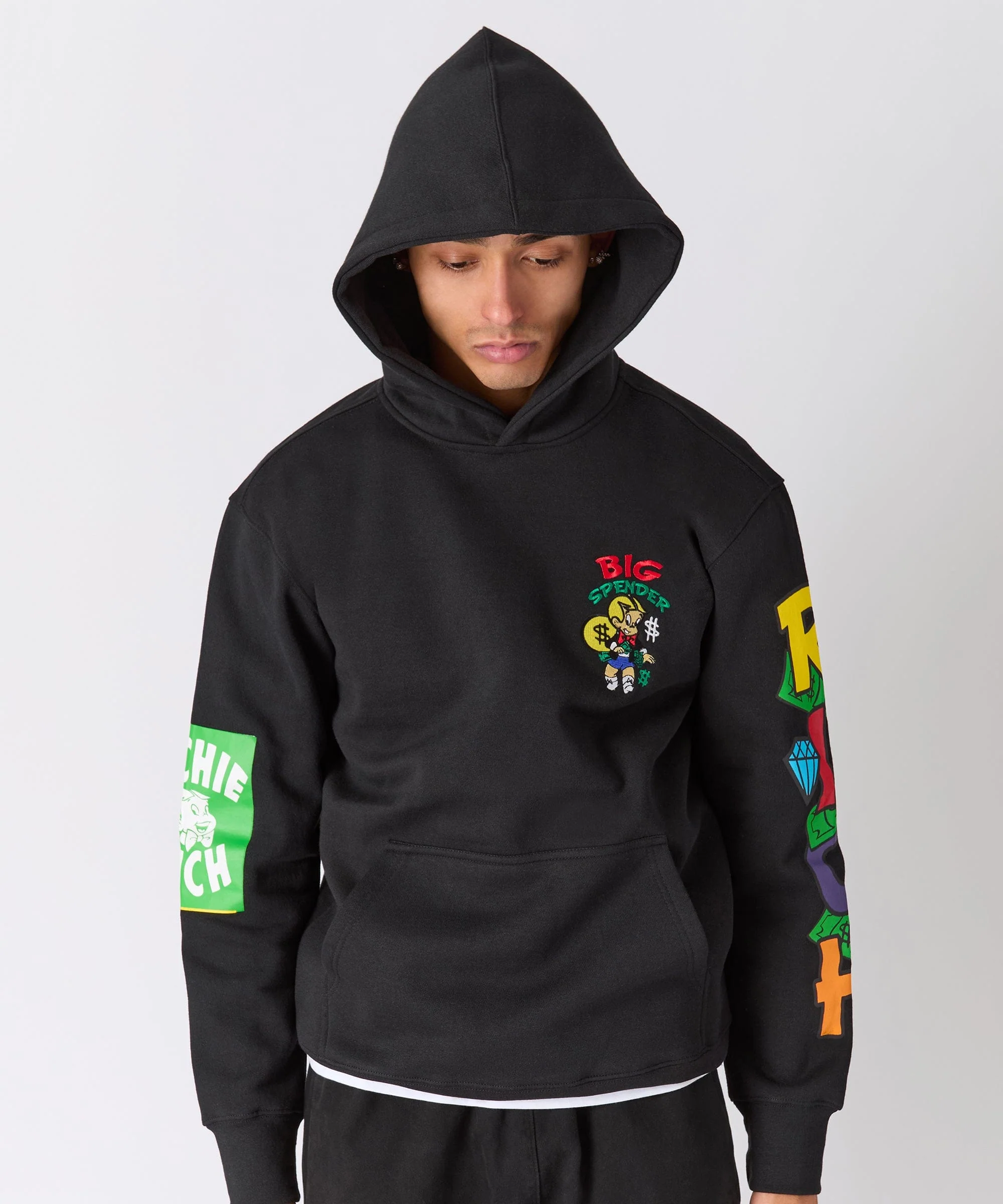 Richie Rich Time Is Money Hoodie - Black - Image 4