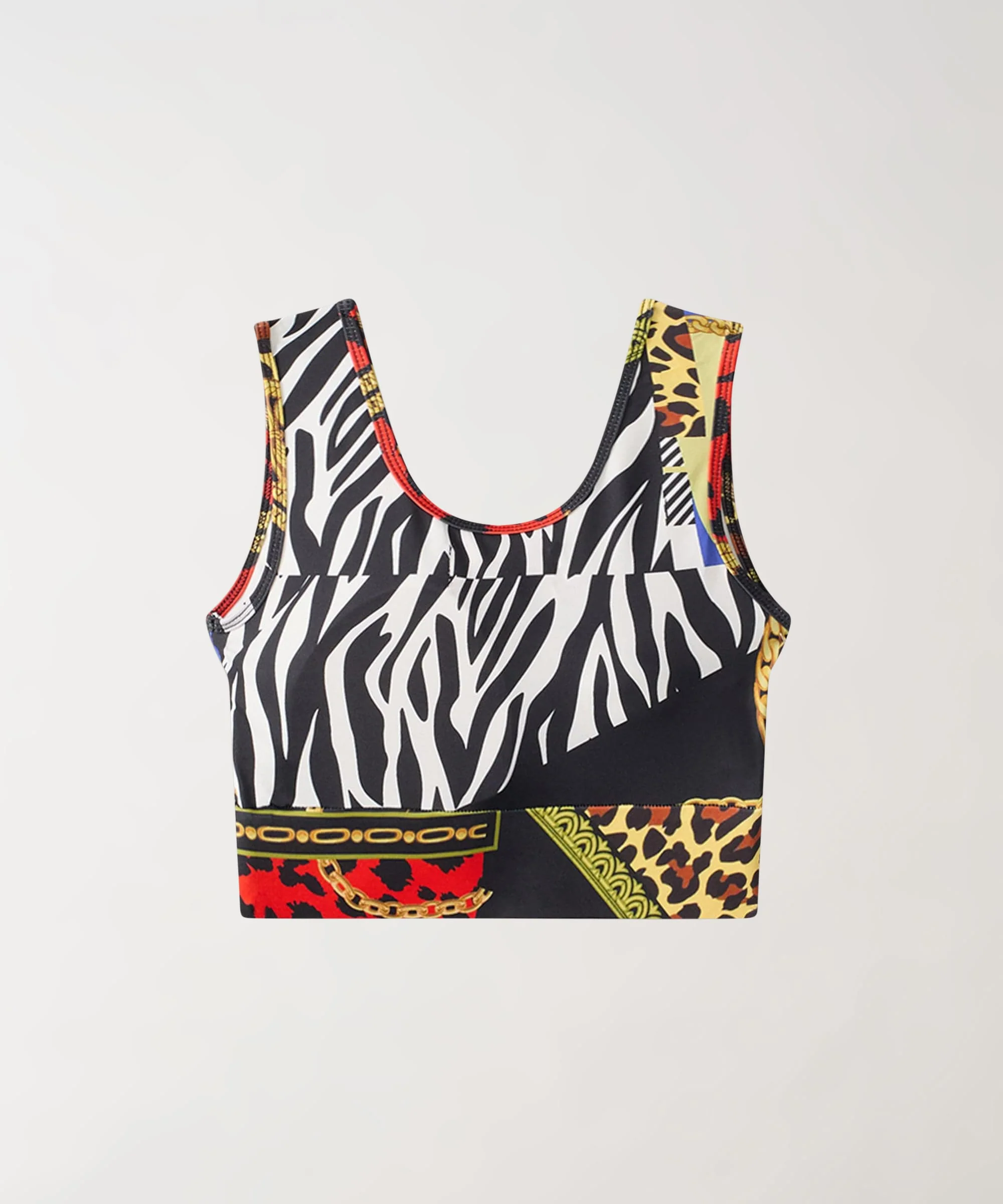 Womens Plaid Chain Sports Bra - Image 3