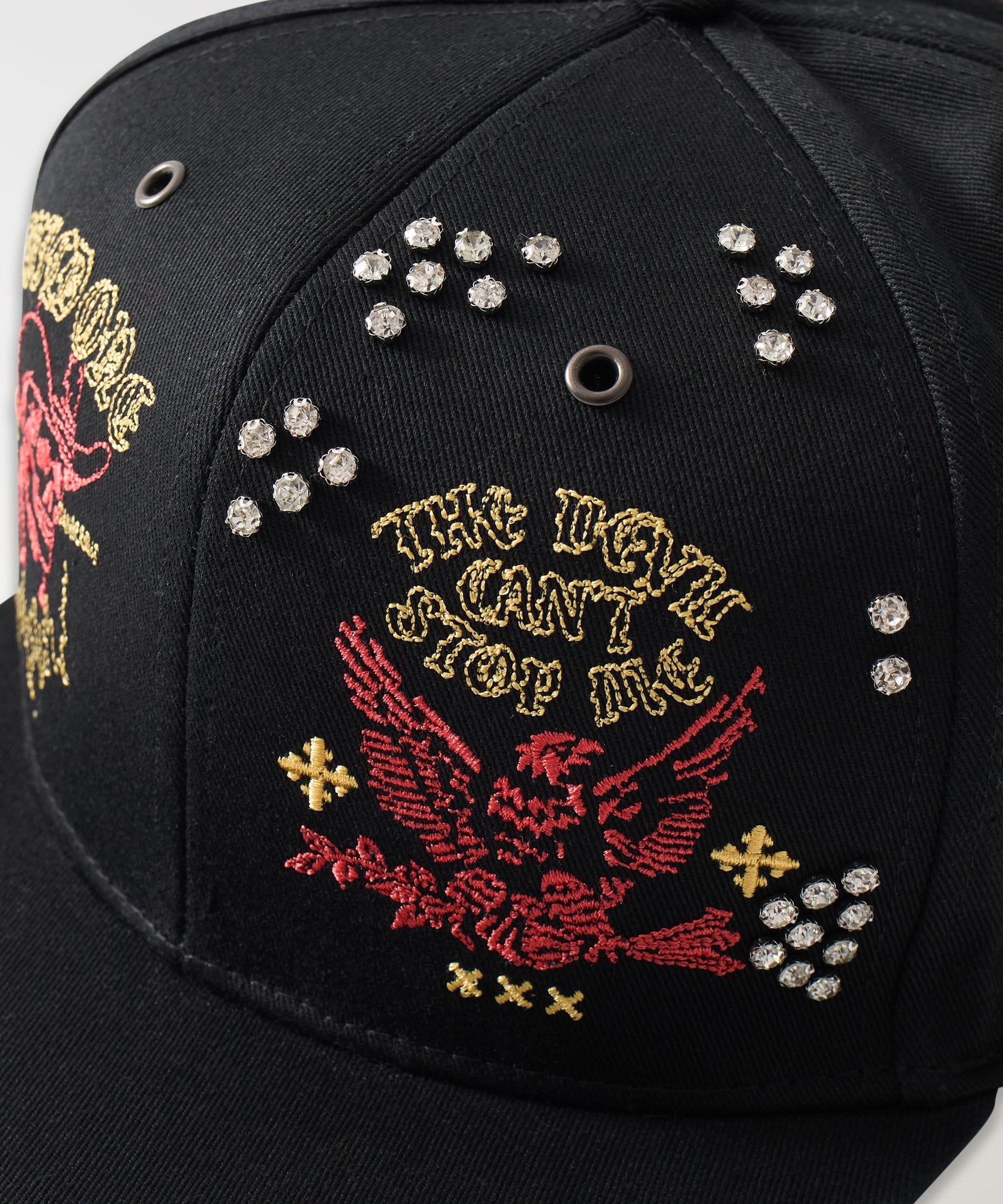 Saint Rhinestones Embroidered Graphic Hat - Image 6