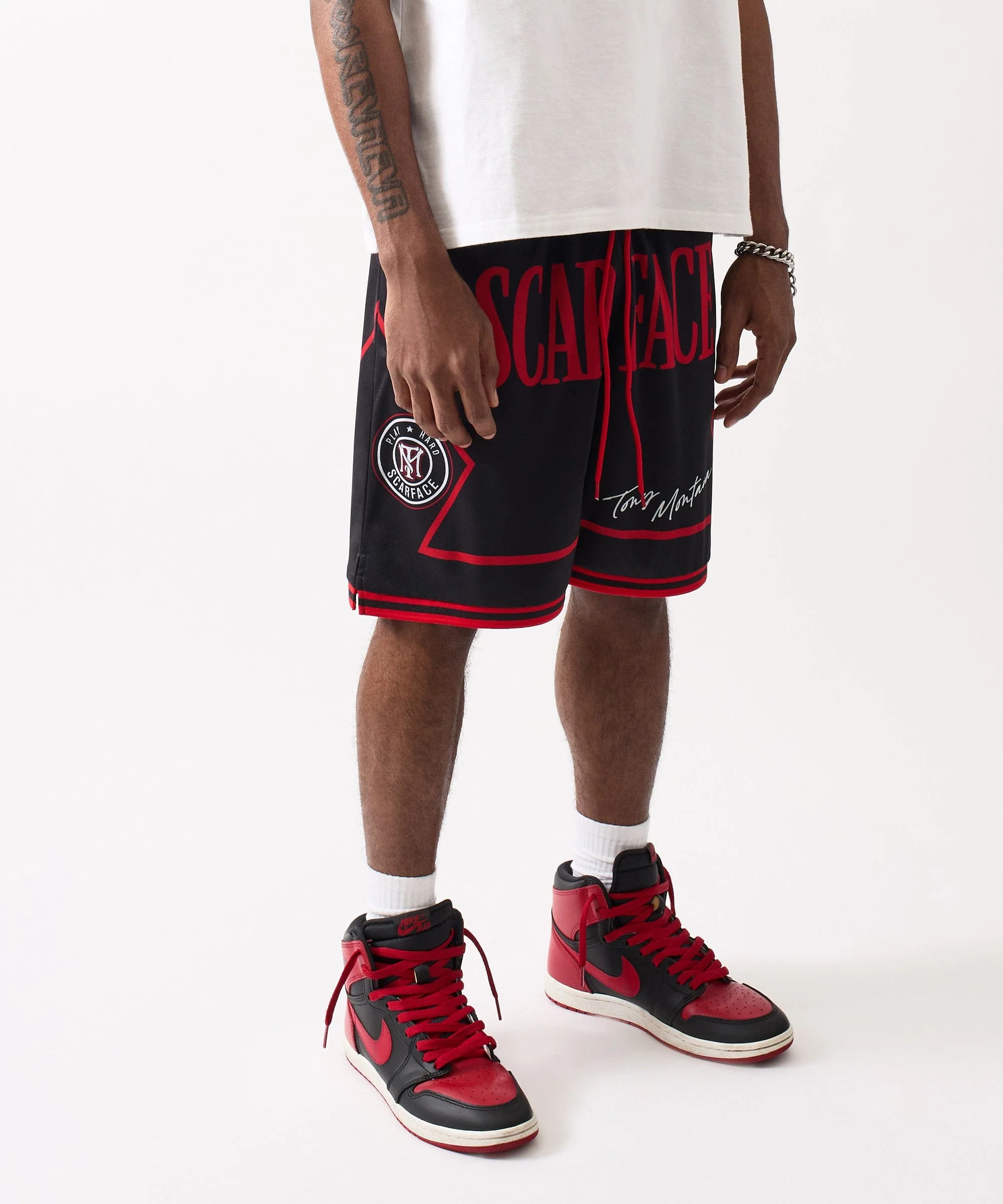 Scarface Basketball Shorts - Black - Image 3