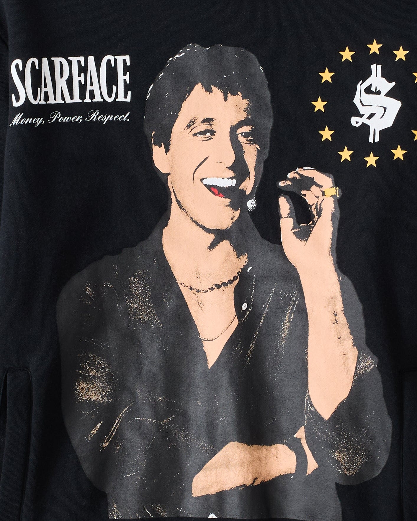 Scarface Distressed Hoodie - Black - Image 2