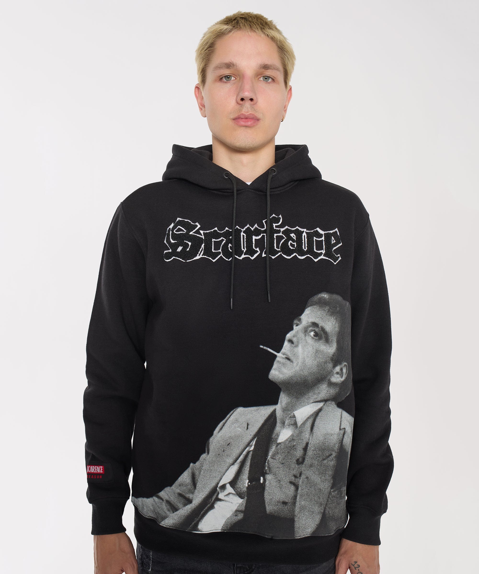 Scarface Old English Chenille Hoodie - Black - Image 3