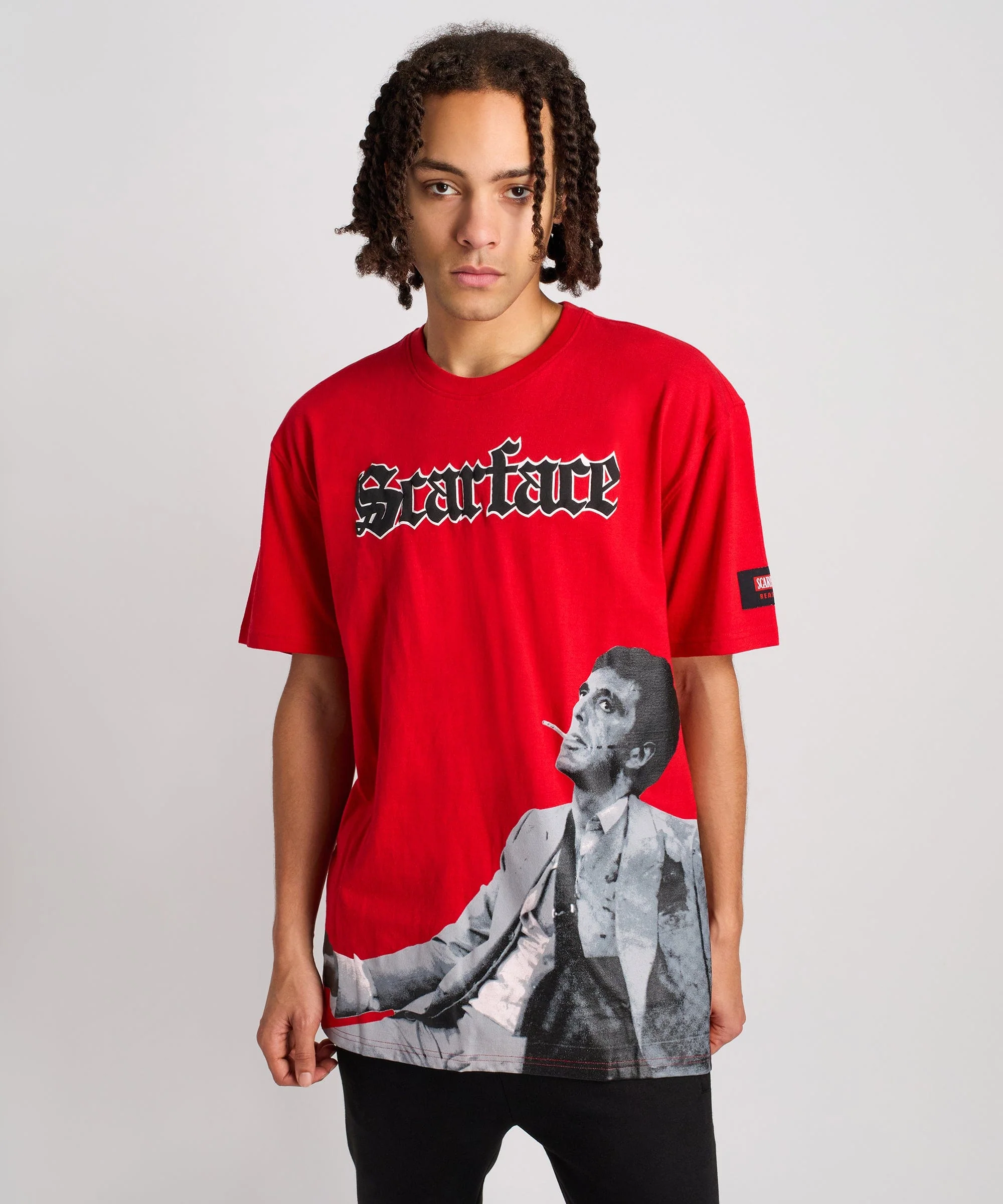Scarface Old English Short Sleeve Tee - Red - Image 2