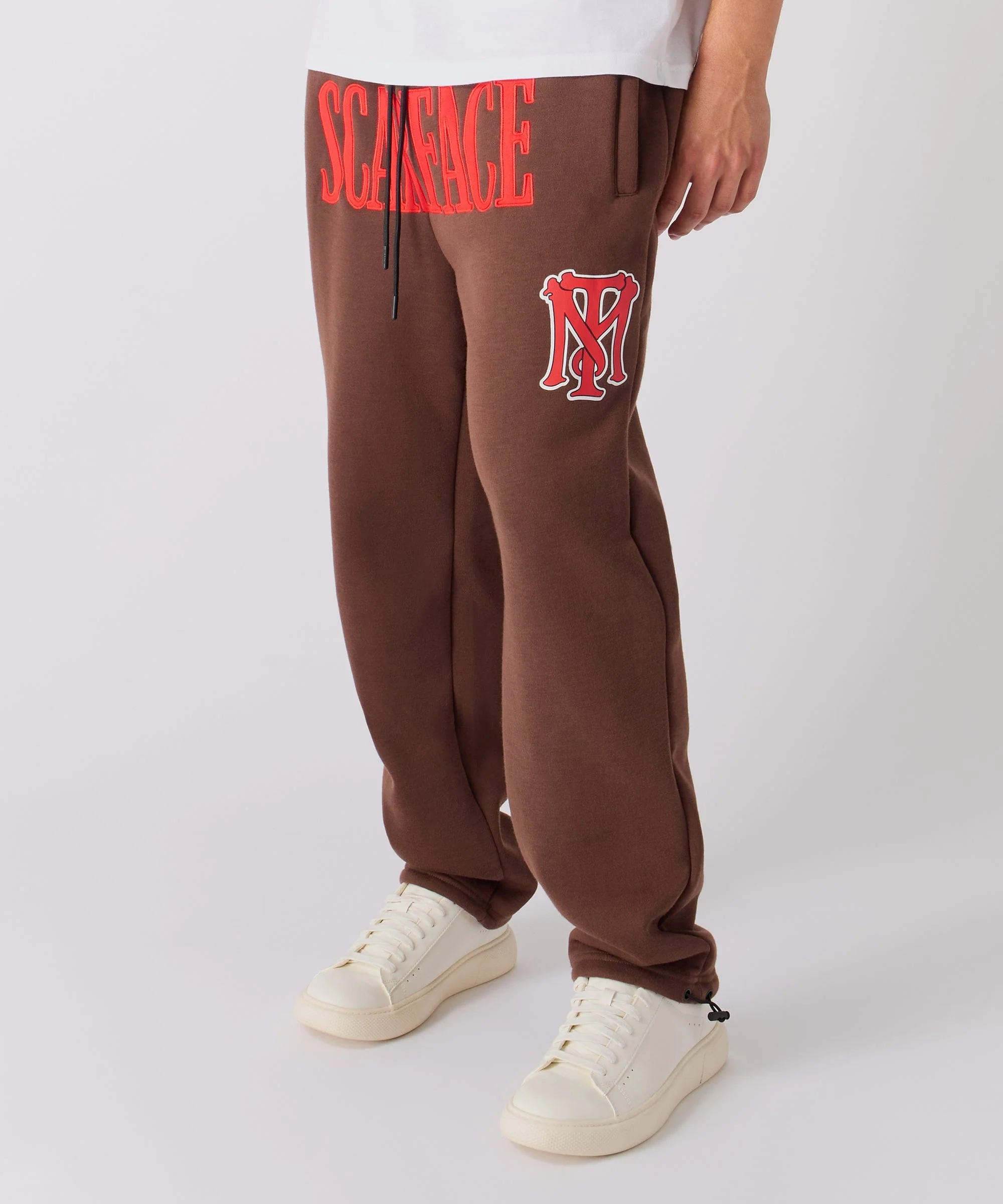 Scarface White Suit Embroidered Sweats - Brown - Image 4