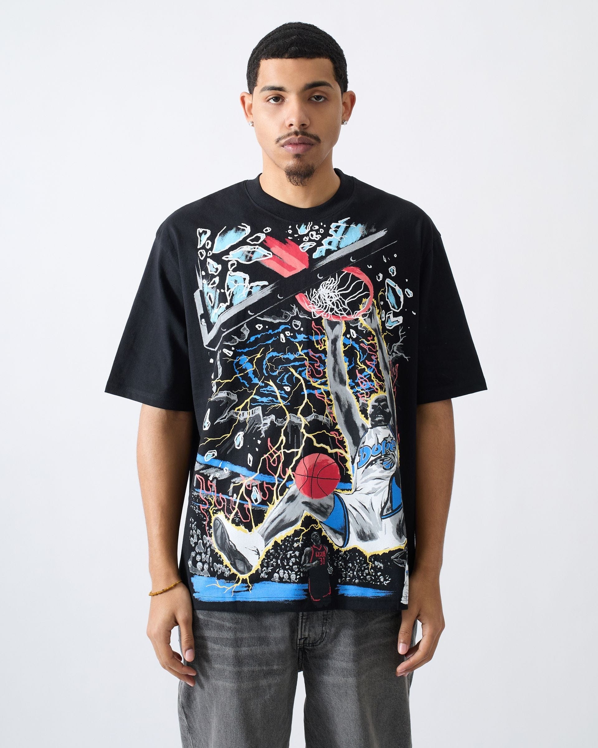 Shattered Backboard Short Sleeve Tee - Black - Image 2