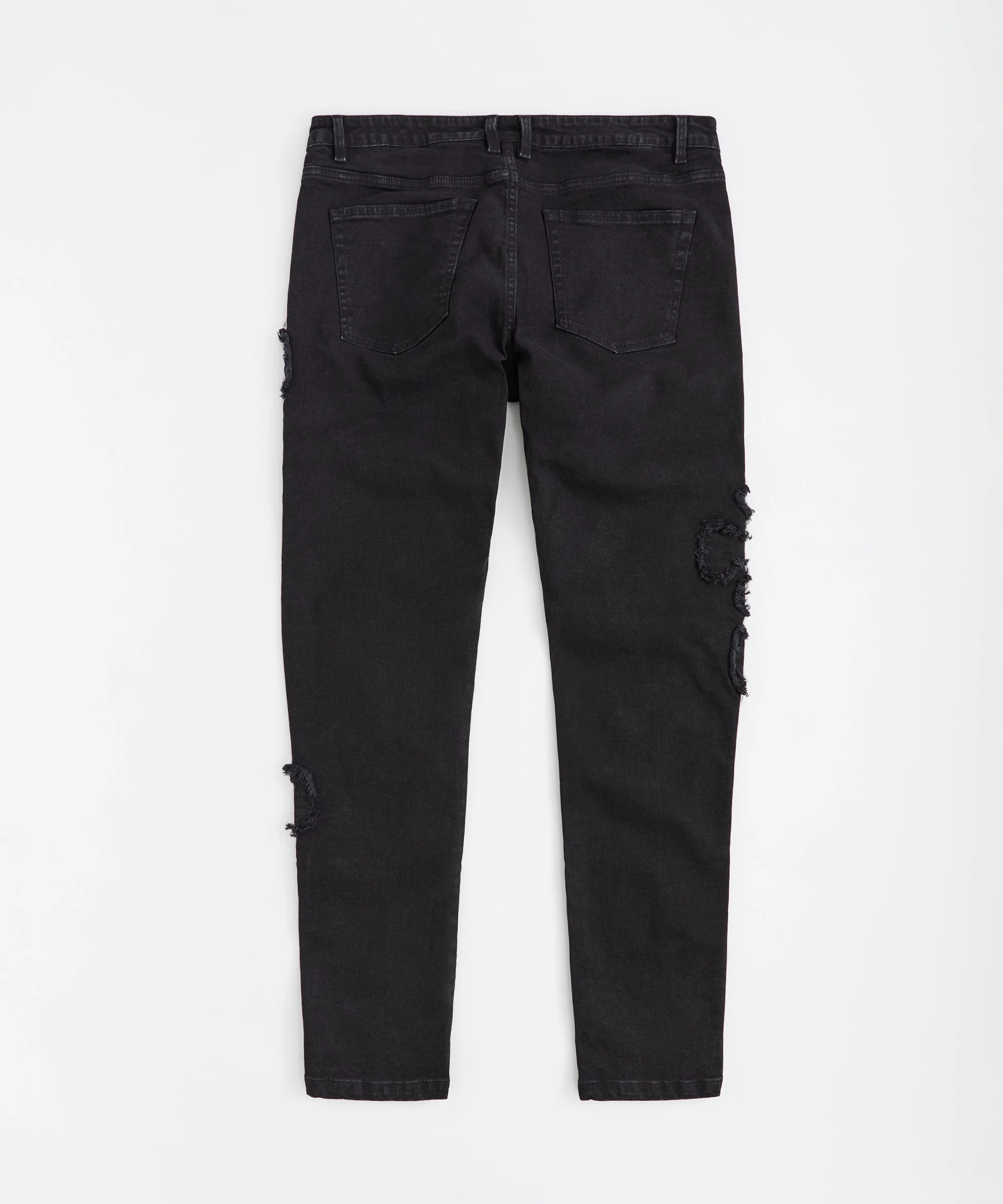 Cross And Tapestry Denim Jeans - Black - Image 3