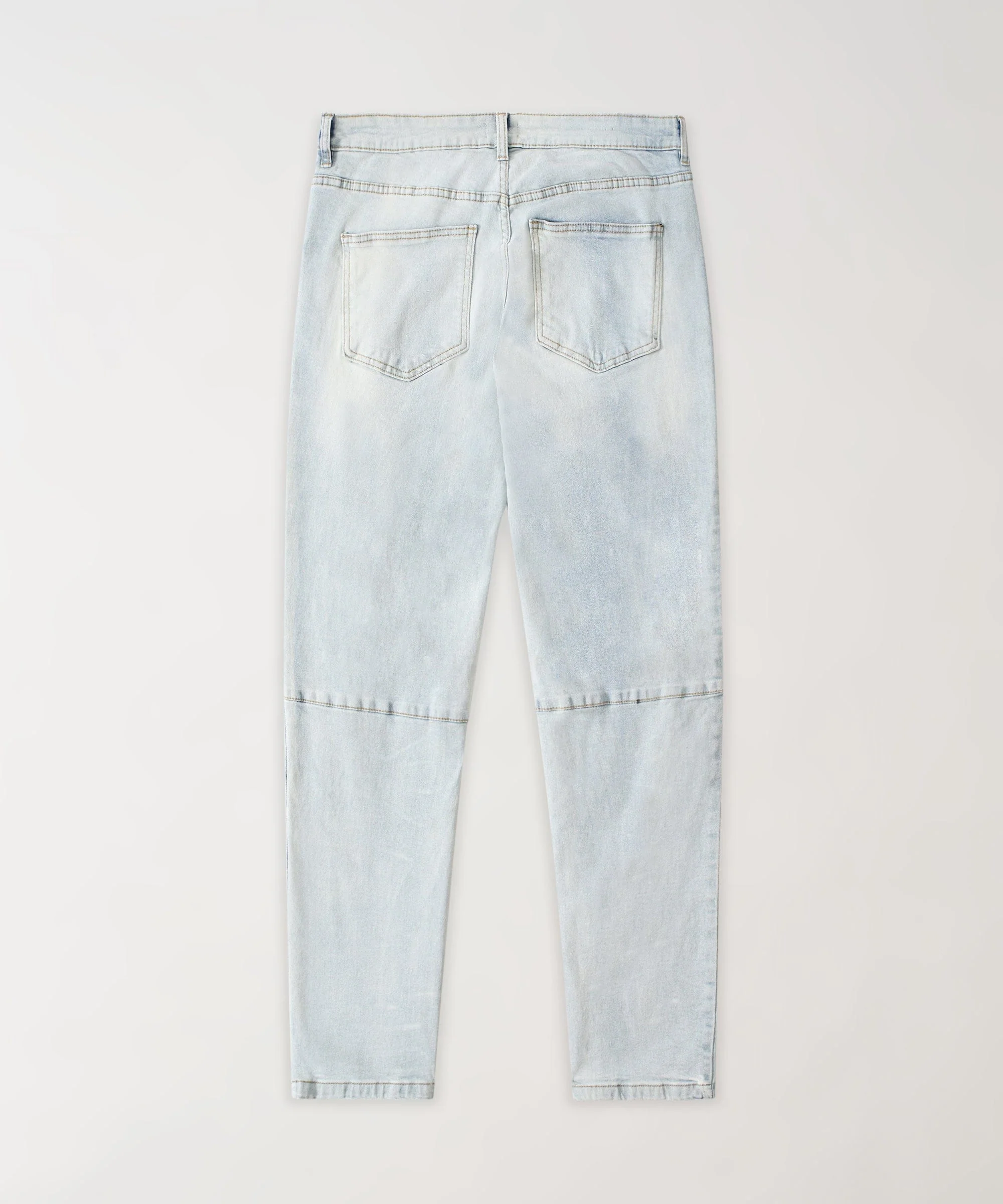 Ripped And Repaired Denim Jeans - Light Blue - Image 3