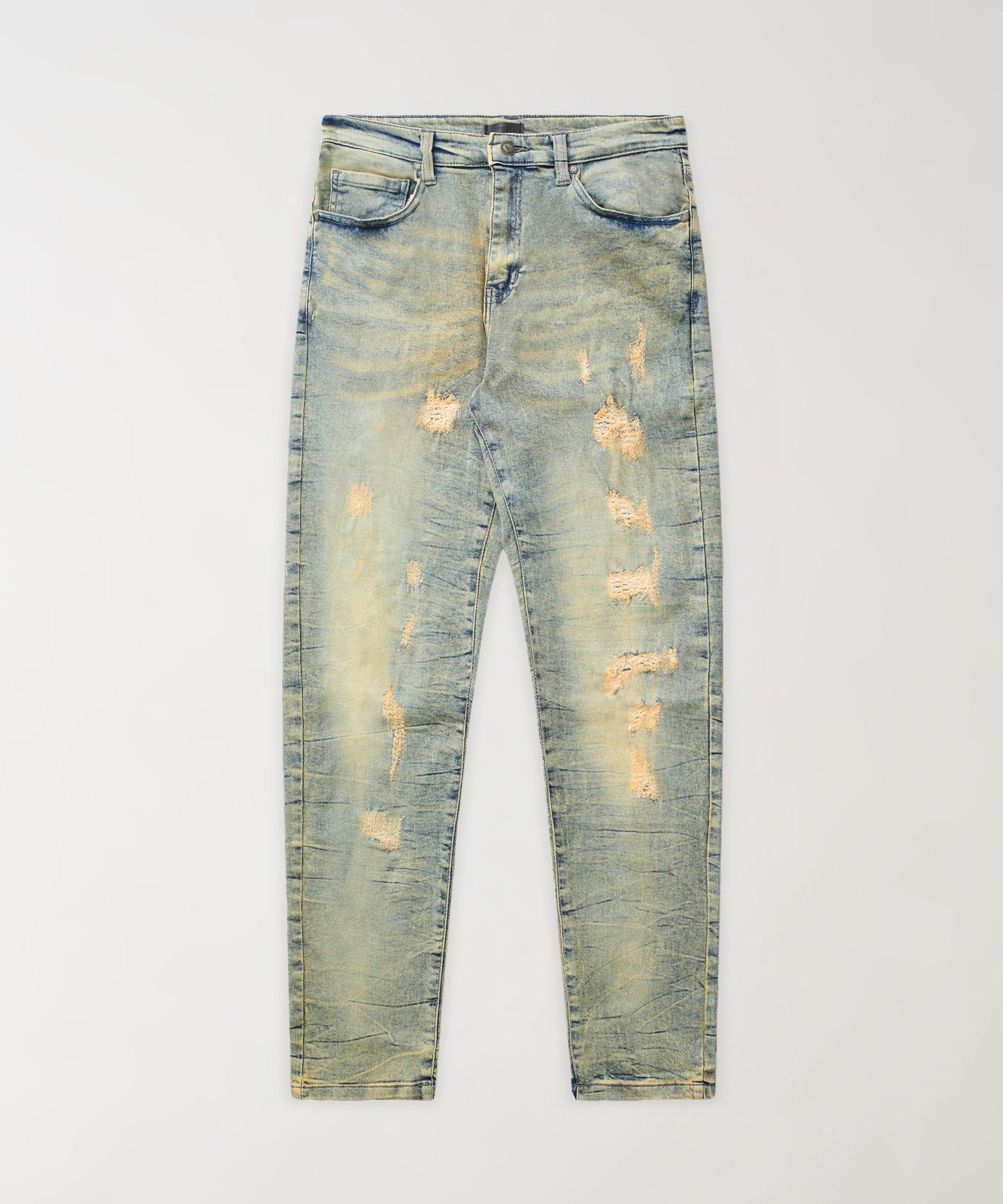 Rip And Repair Denim Jeans - Light Blue