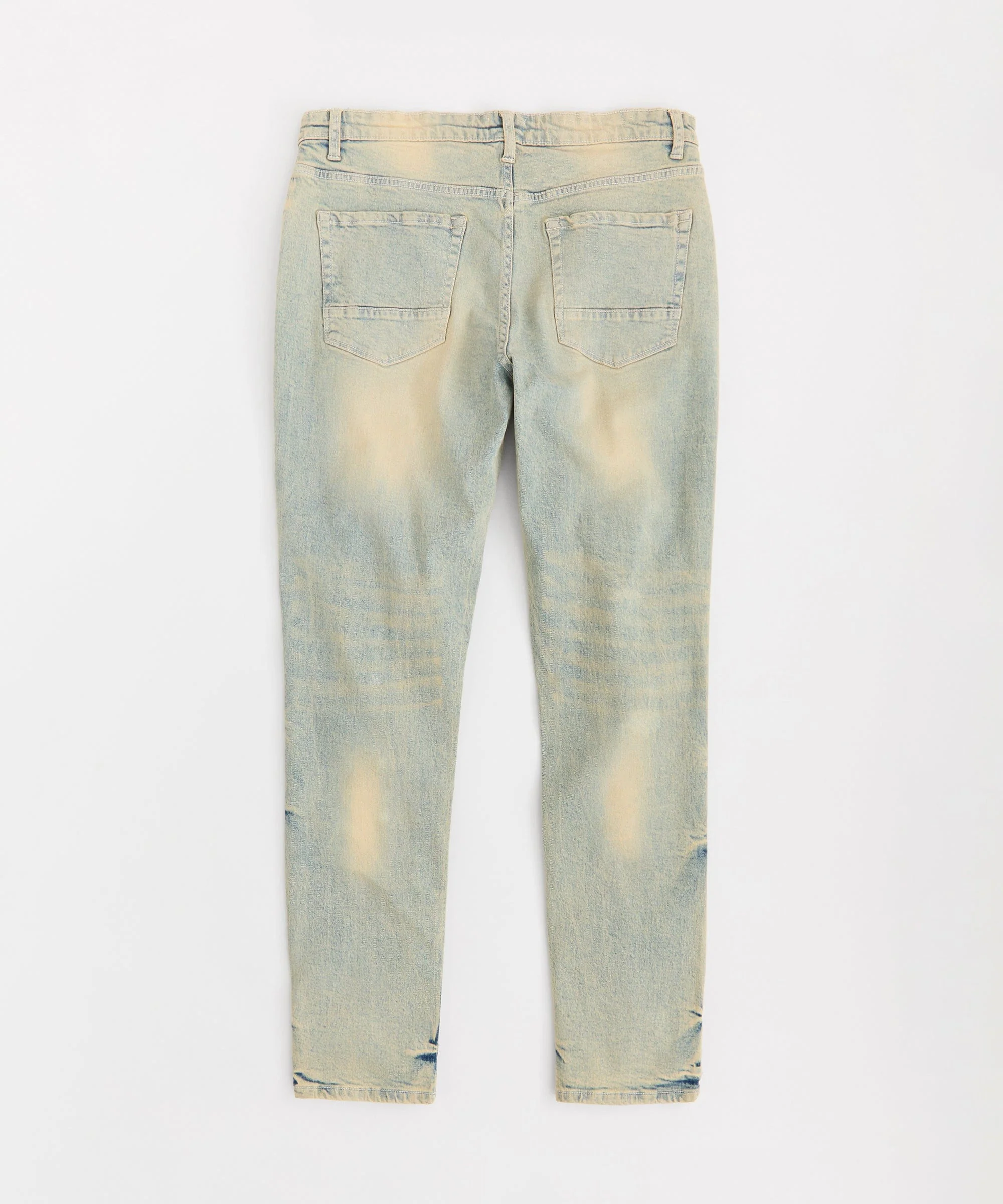 Rip And Repair Washed Denim Jeans - Light Blue - Image 5