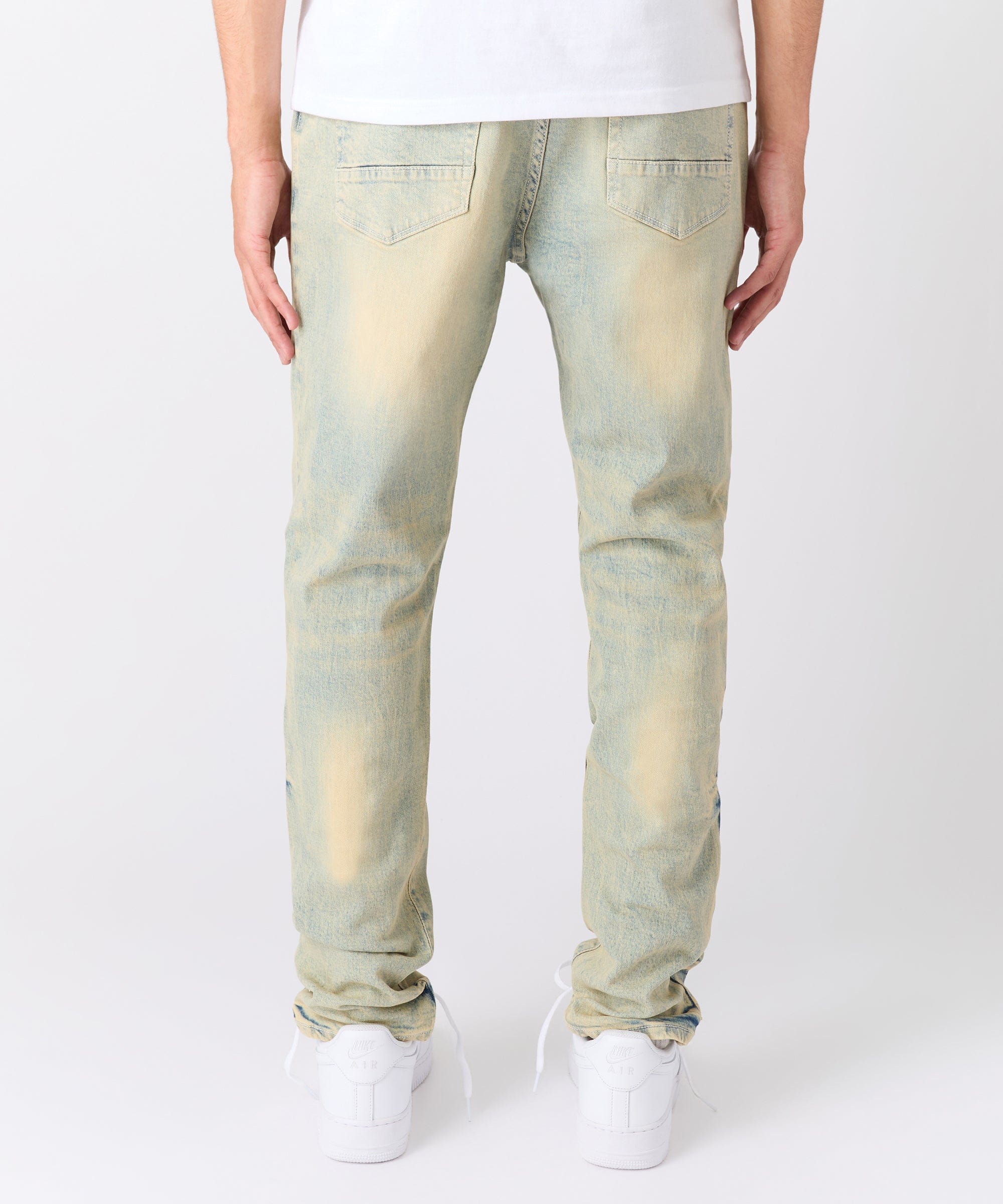 Rip And Repair Washed Denim Jeans - Light Blue - Image 6