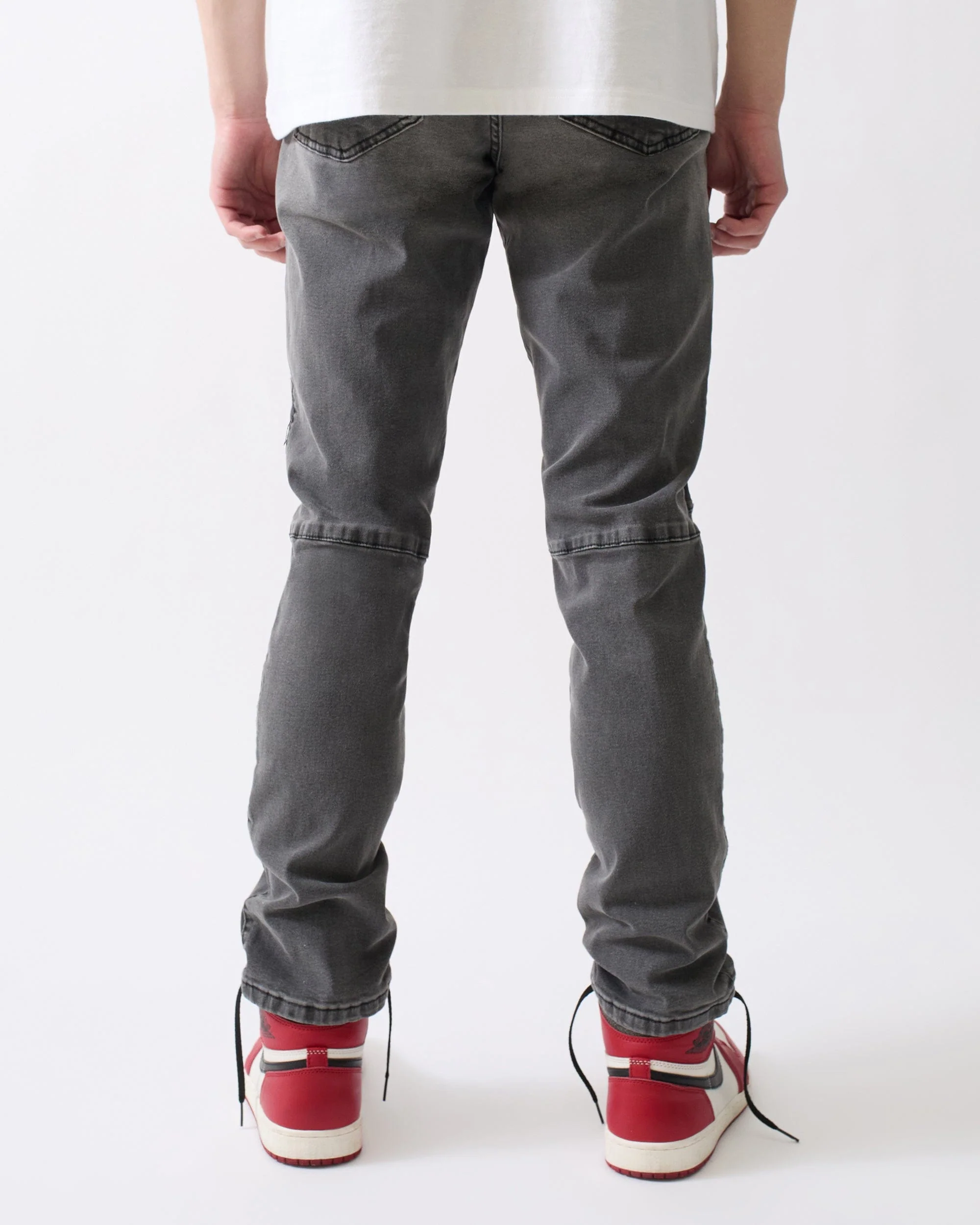 Ripped Knee Denim Jeans - Grey - Image 4