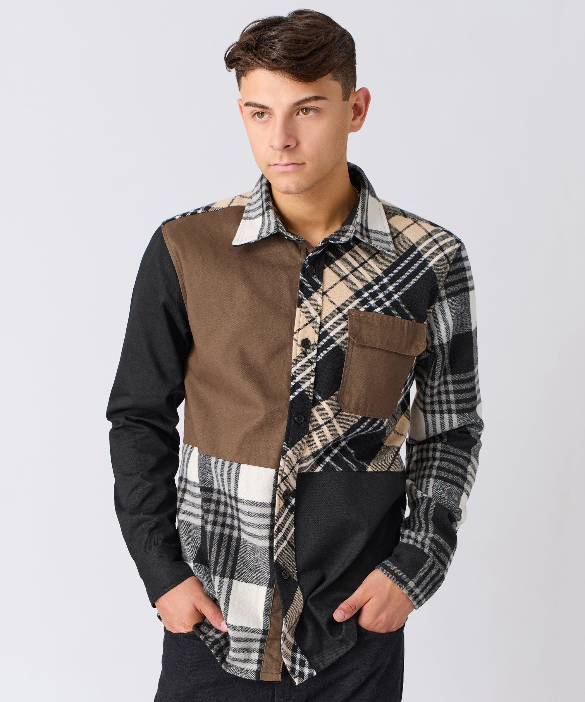 Snakes Flannel Long Sleeve Shirt - Grey - Image 2