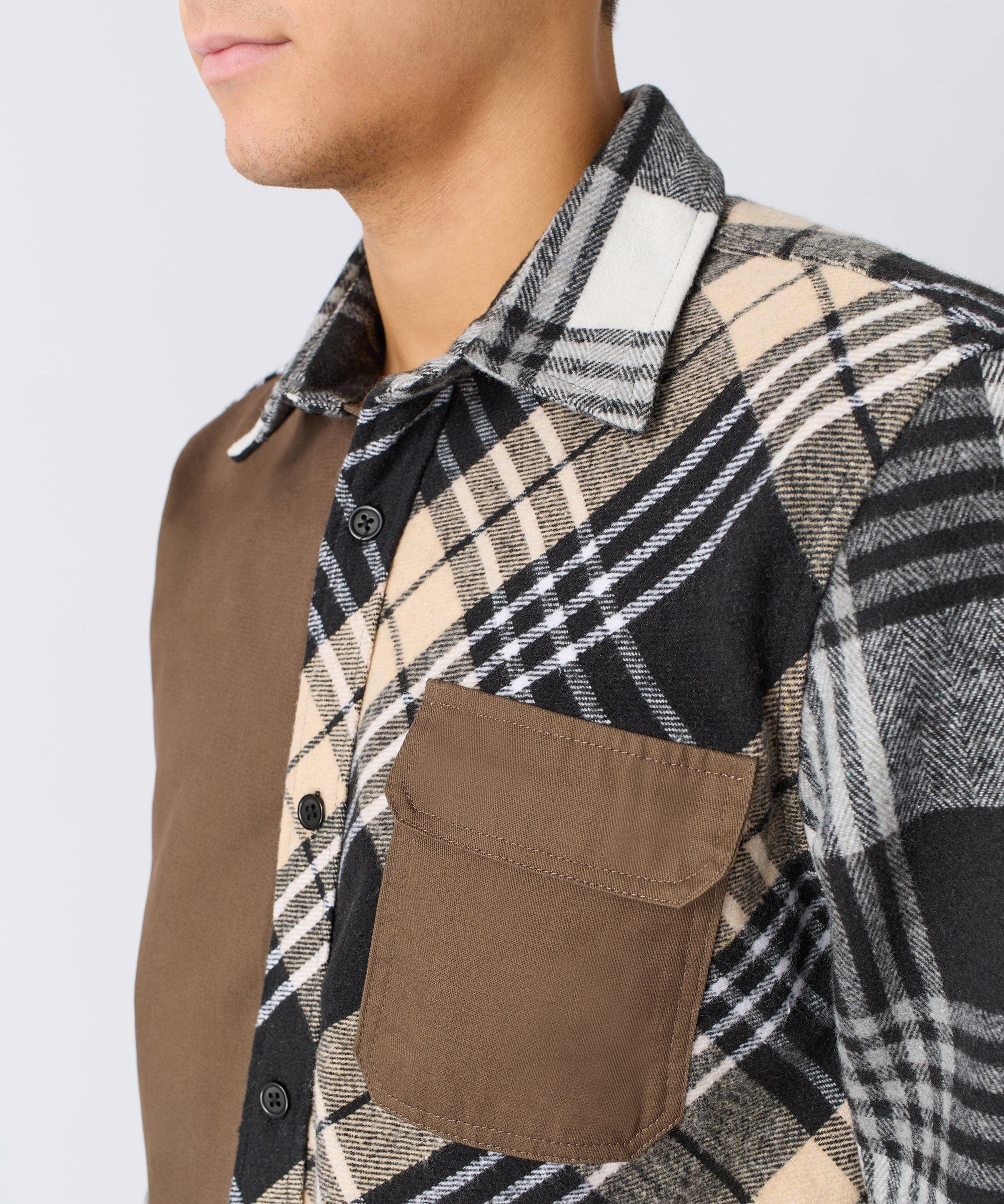 Snakes Flannel Long Sleeve Shirt - Grey - Image 3