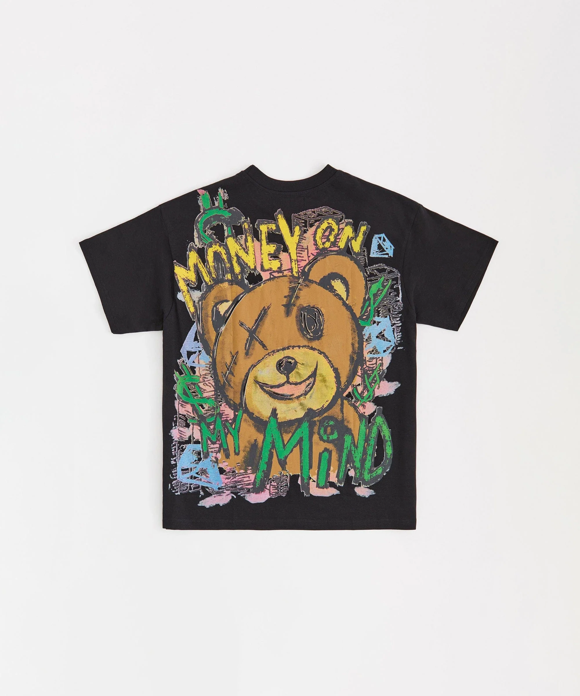 Stay Focused Embroidered Short Sleeve Tee - Black - Image 2