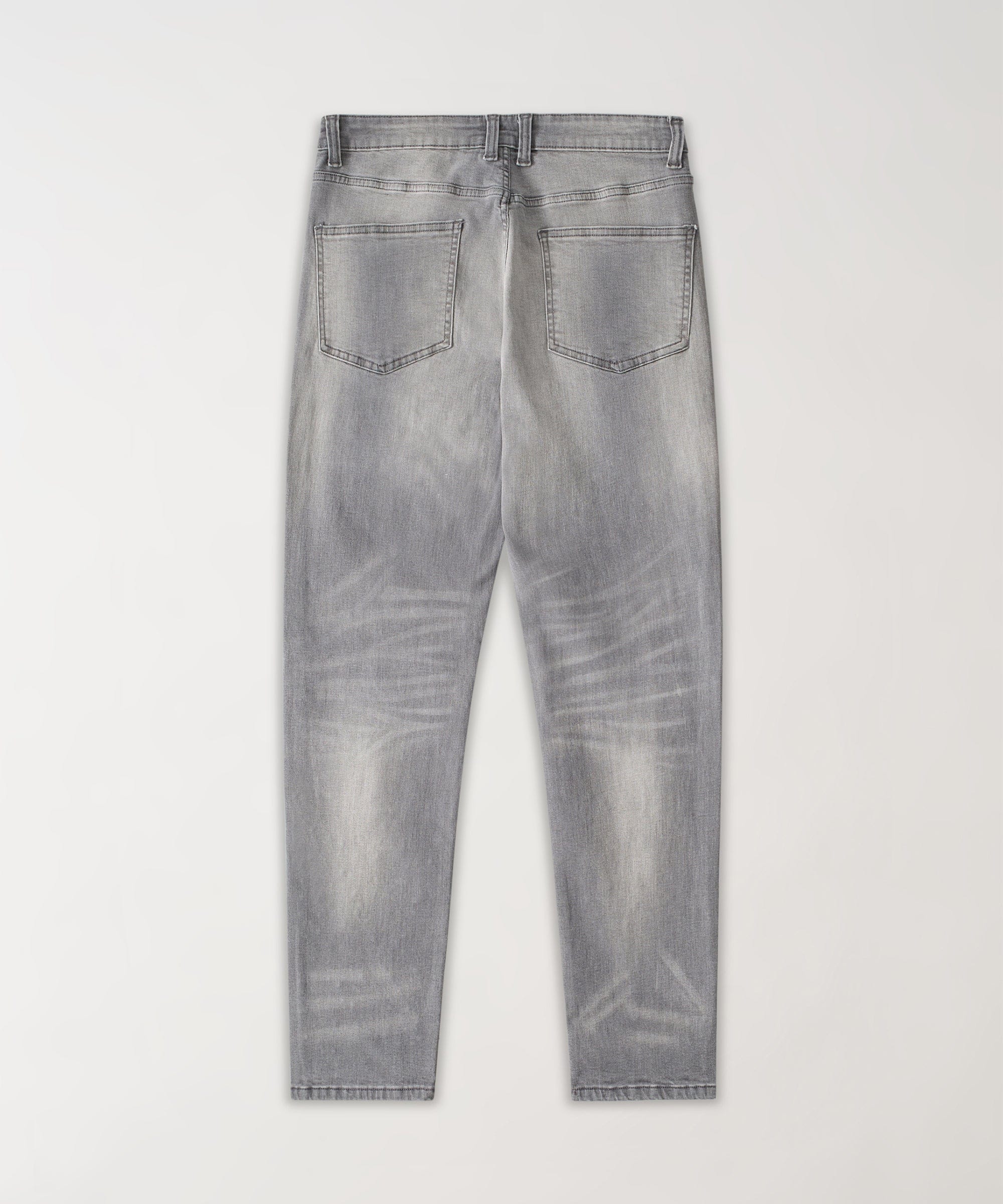 Stoned Out Rhinestone Denim Jeans - Grey - Image 4