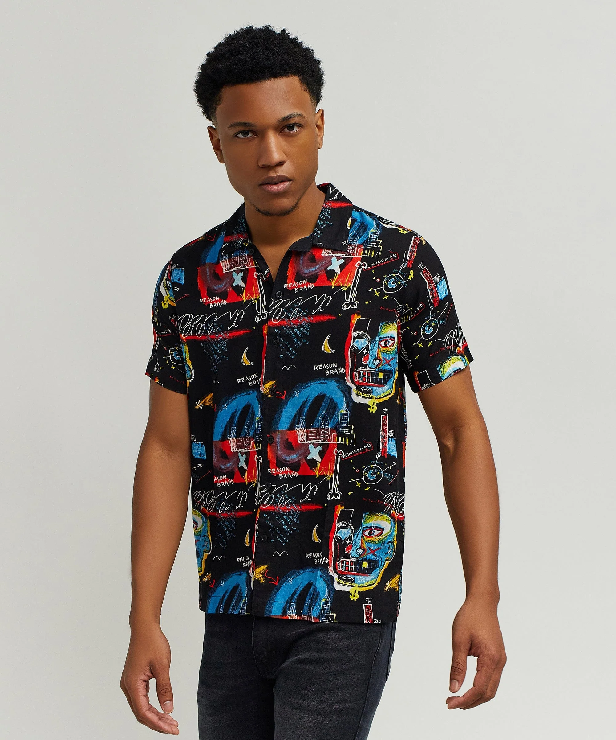 Street Art Allover Print Short Sleeve Shirt - Image 3