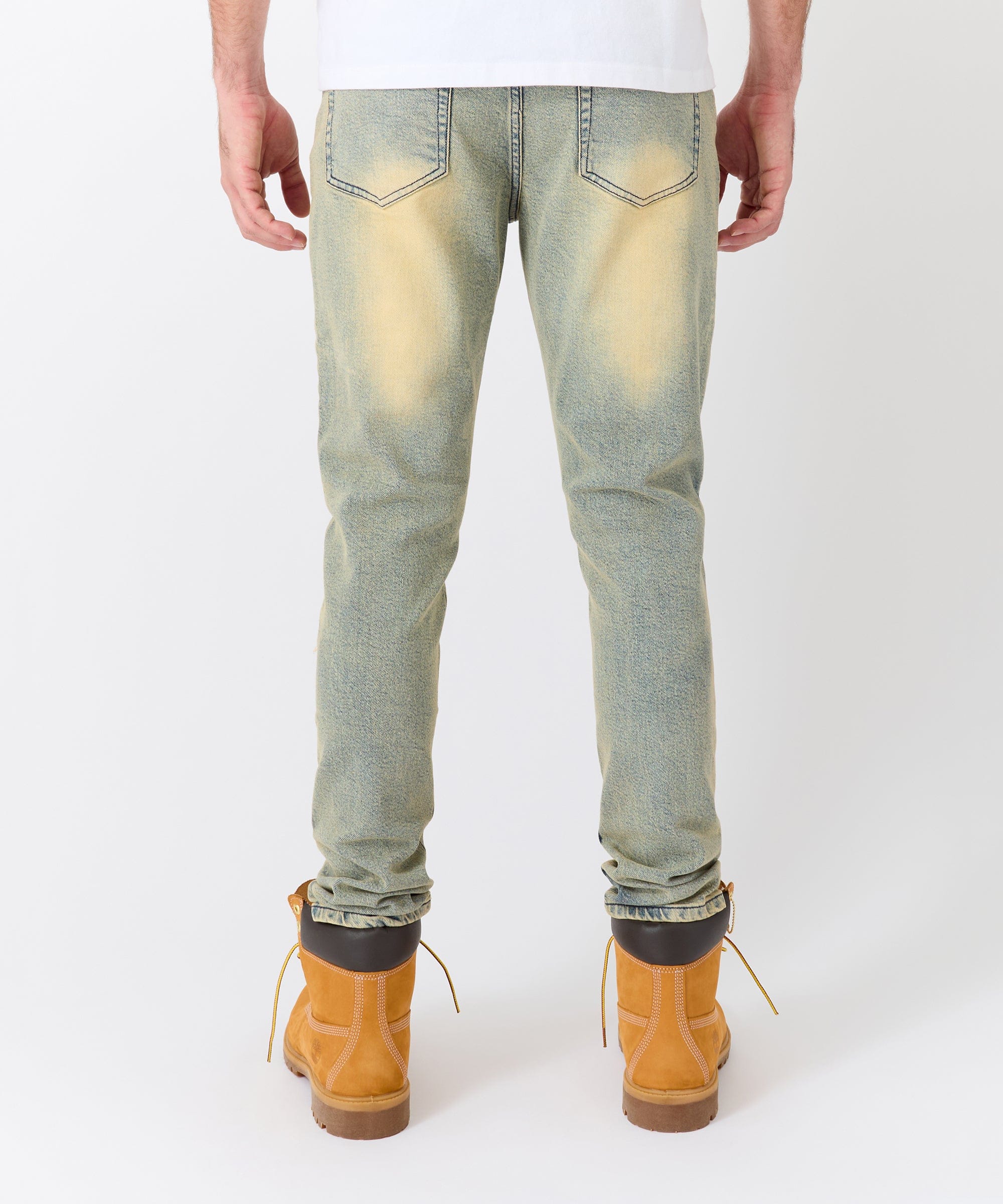 Studded Distress Denim Jeans - Blue - Image 5