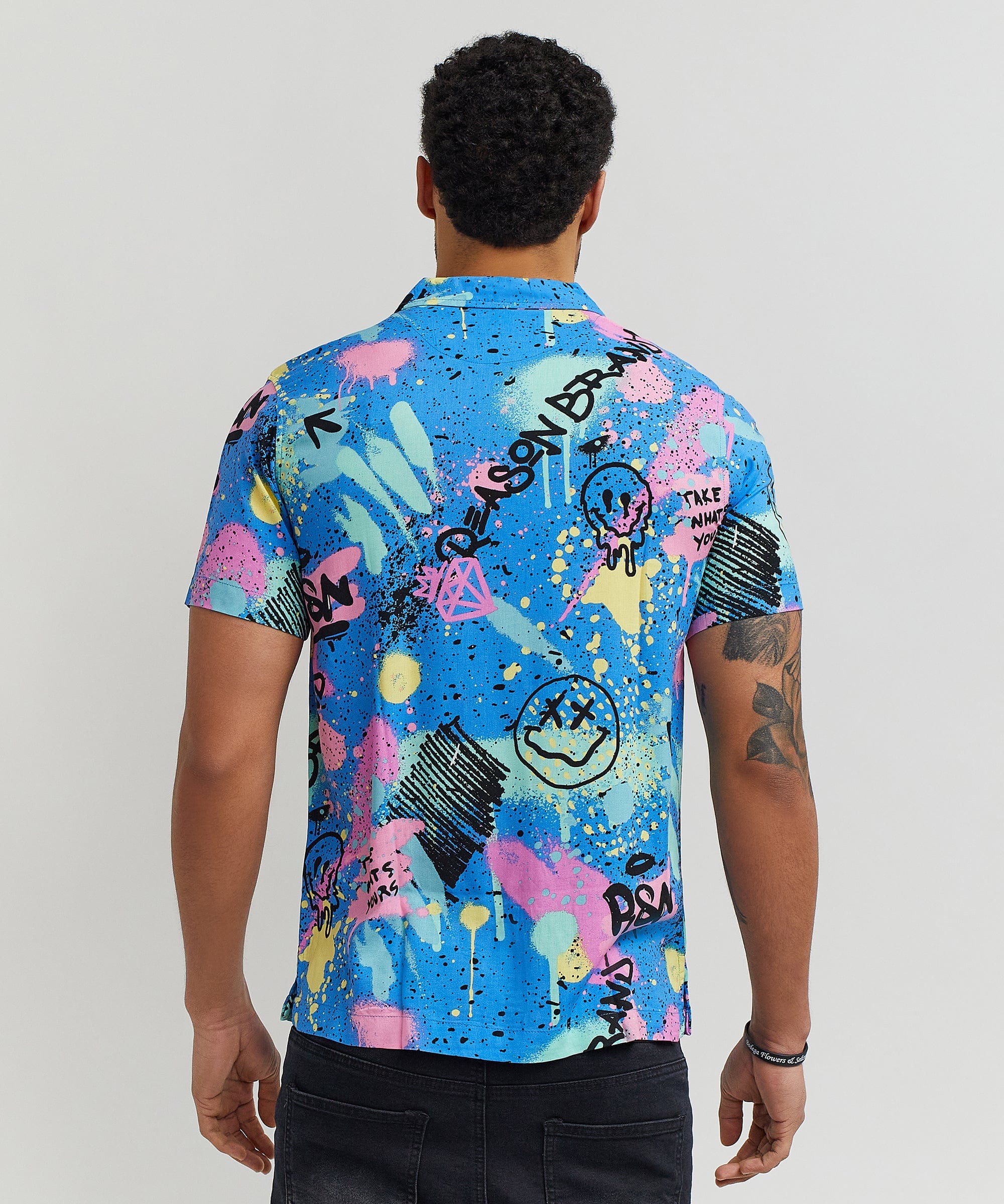 Technicolor Allover Print Short Sleeve Shirt - Image 5